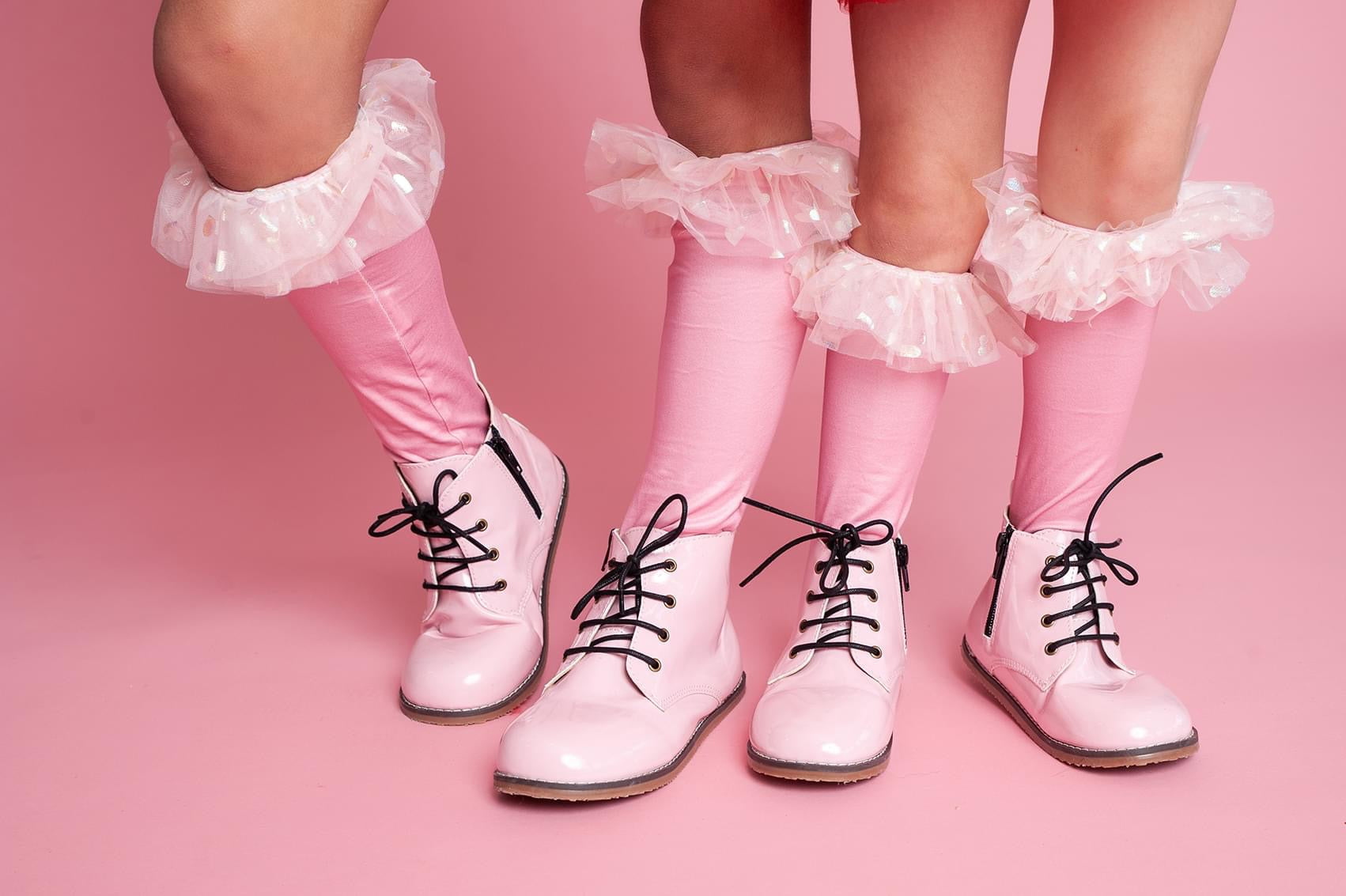 Combat Boots - Patent Leather - Pink