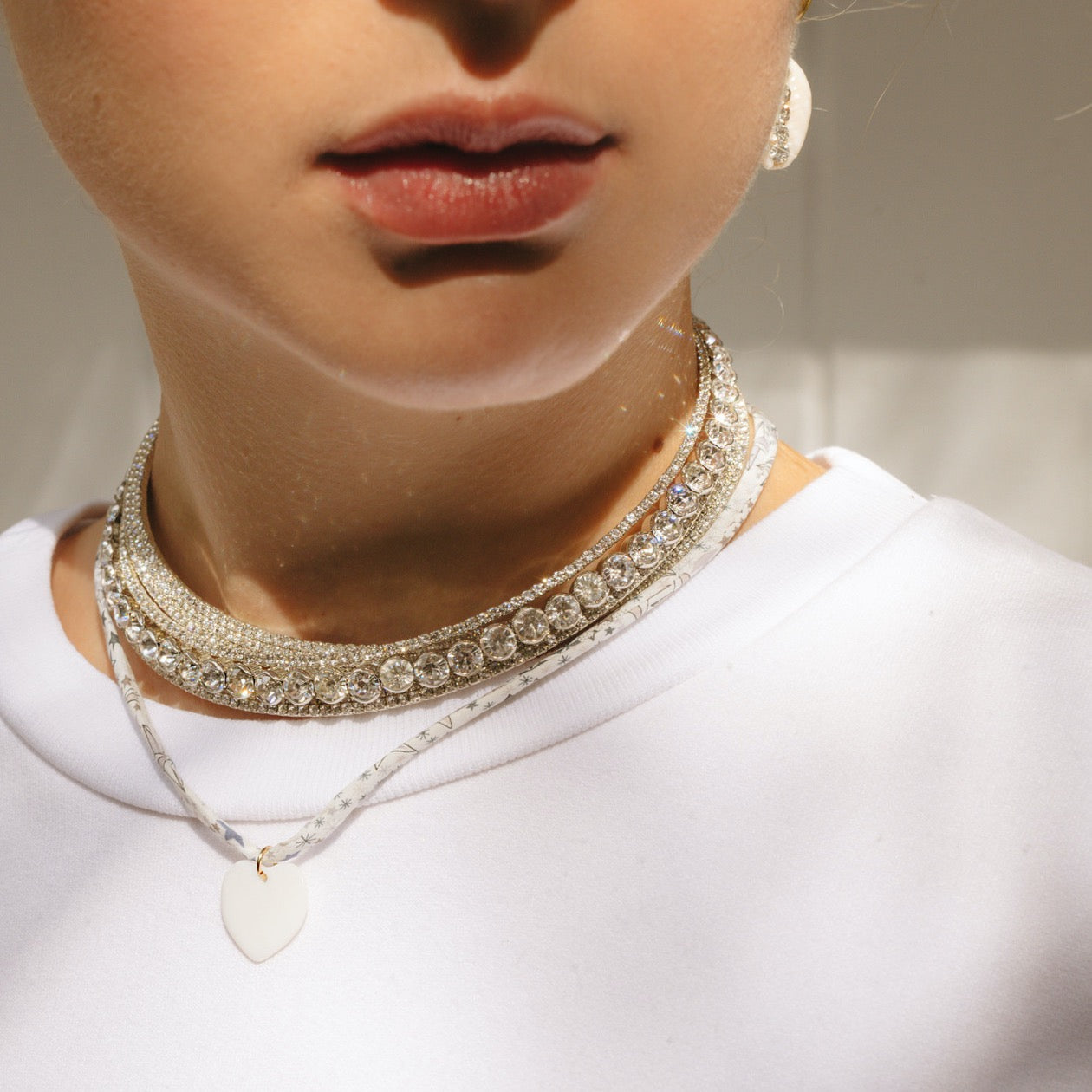 Liberty Mother Of Pearl Charm Necklace