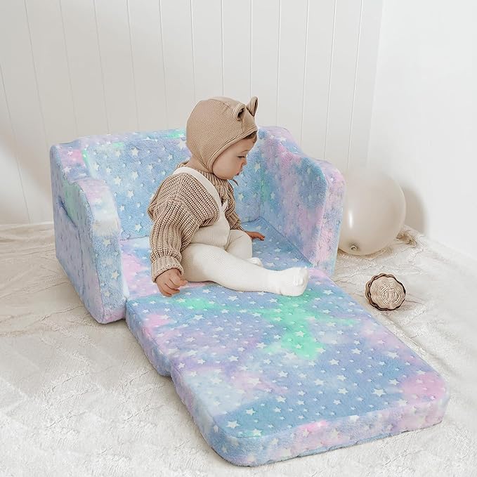 Children's Fold Out Sofa With Blanket -glowsofa