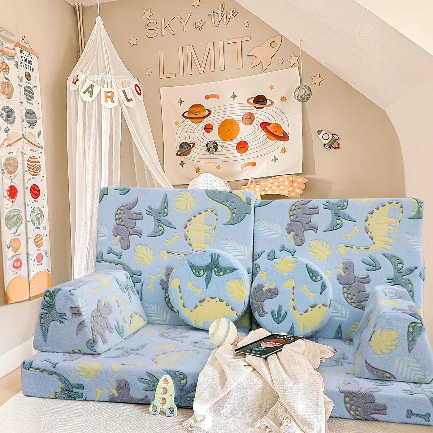 8-piece Kids Play Couch|glowsofa