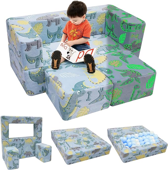 Convertible Kids Modular Couch-glow Pattern