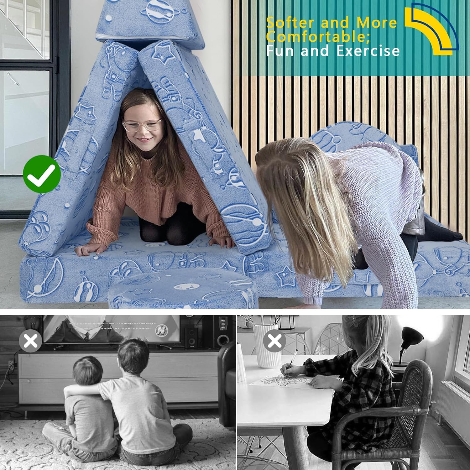 8-piece Kids Play Couch|glowsofa