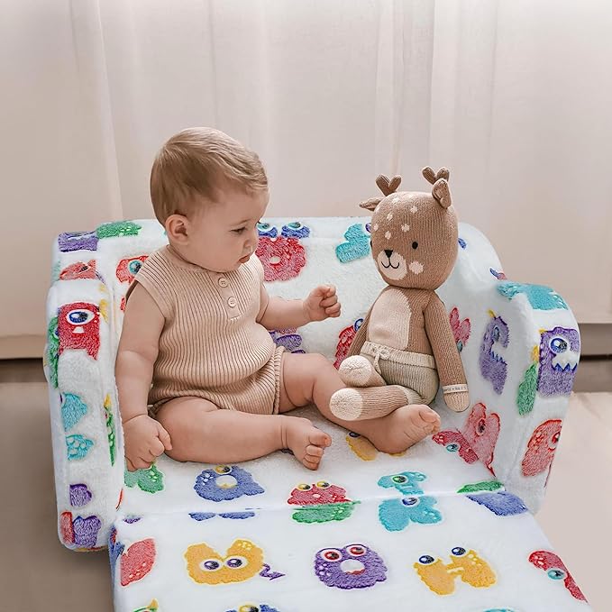 Children's Fold Out Sofa With Blanket -glowsofa