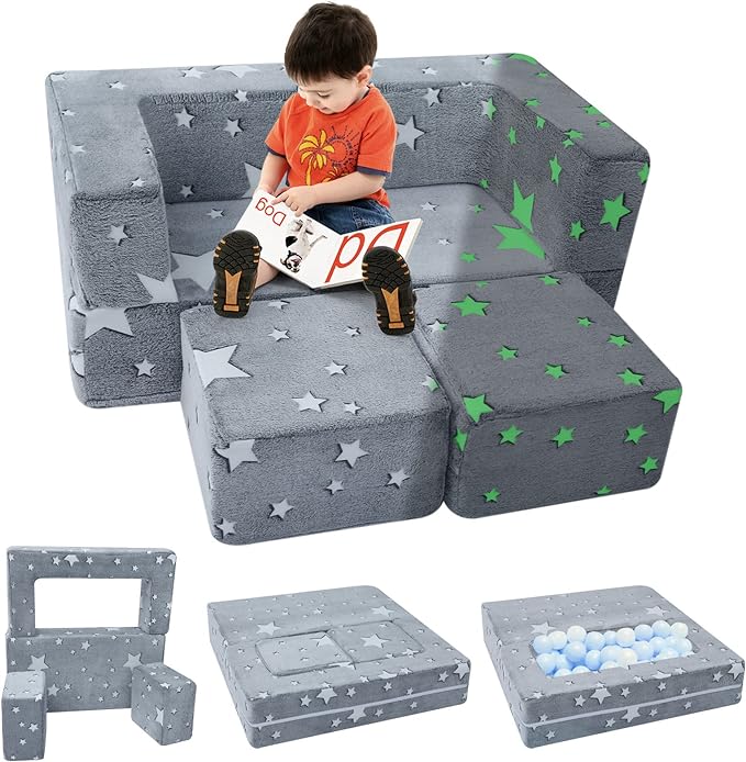 Convertible Kids Modular Couch-glow Pattern