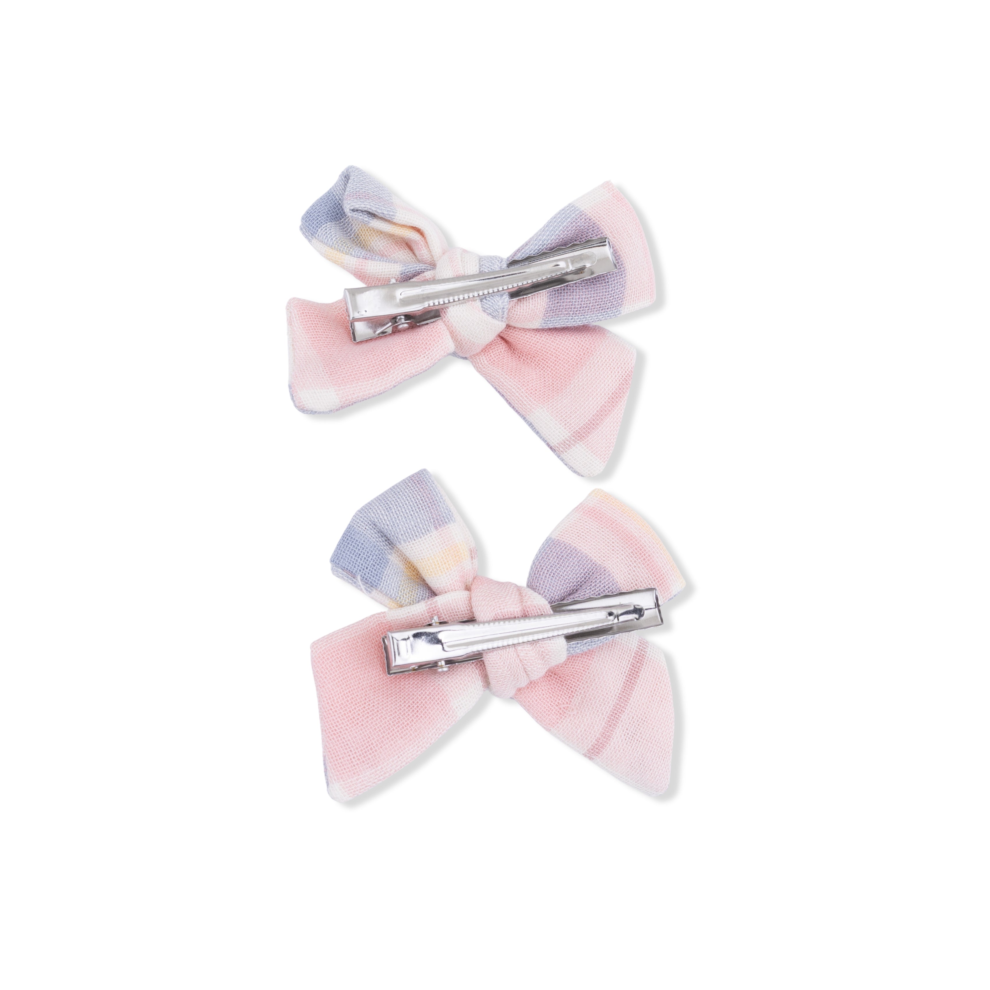 Dusty Plaid - 2 Pack Bow Clips