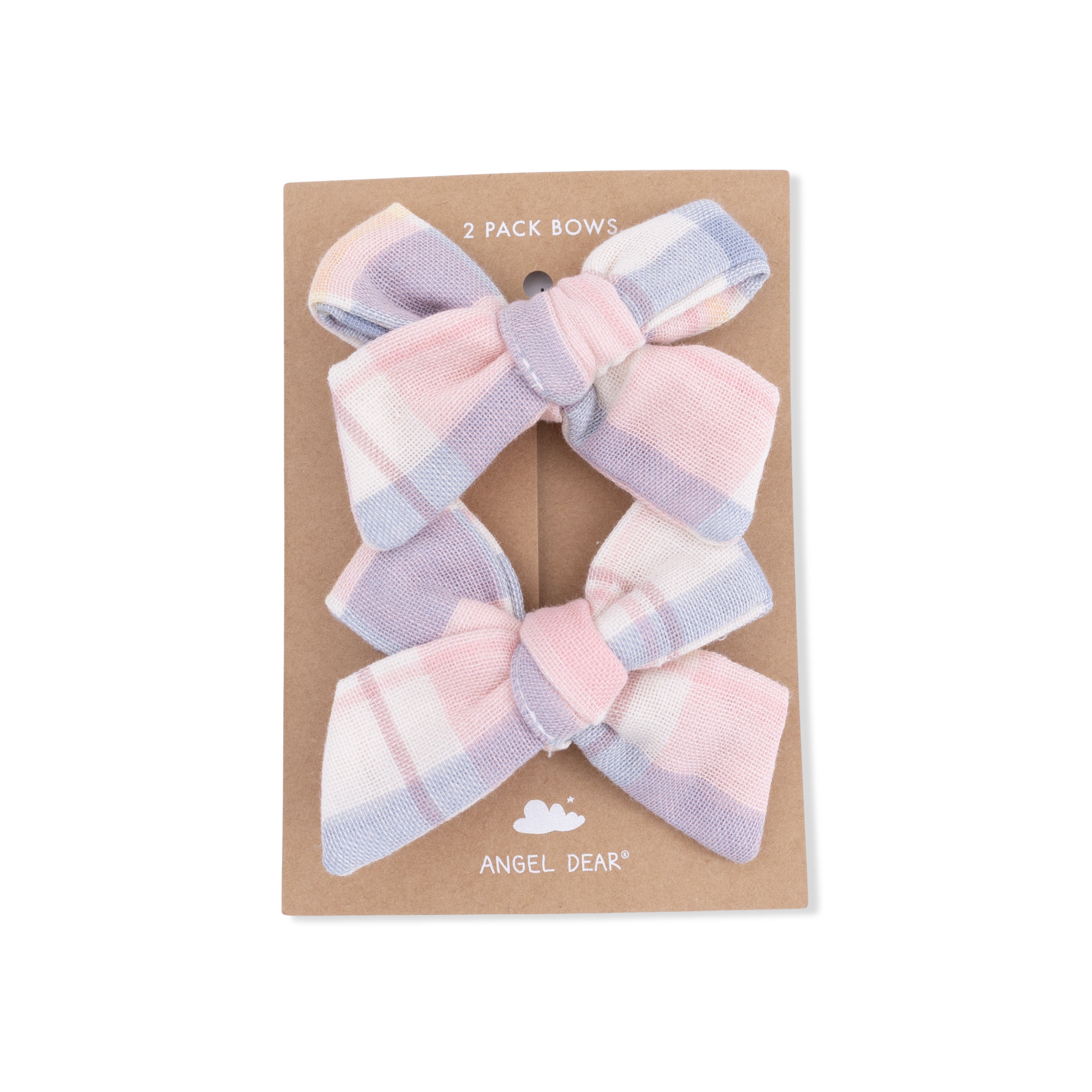 Dusty Plaid - 2 Pack Bow Clips