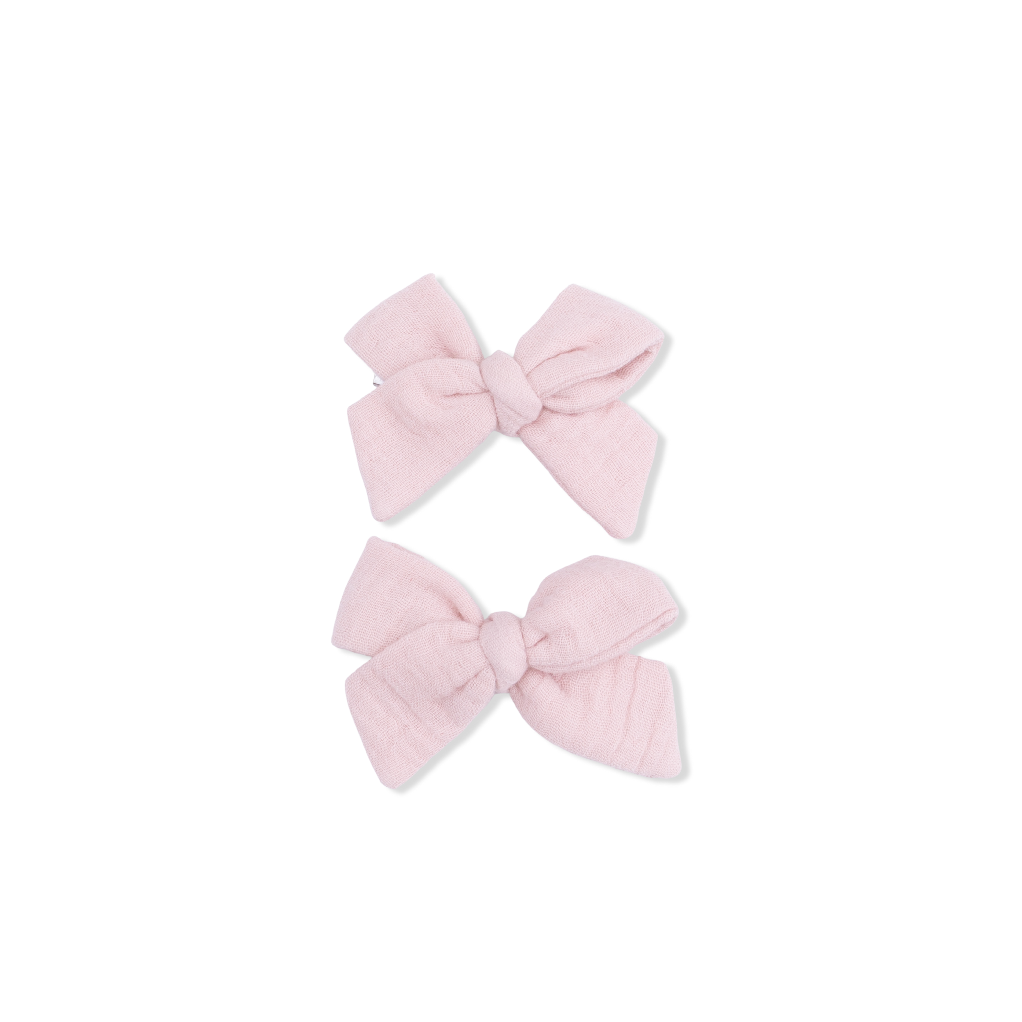 Solid Muslin Lotus - 2 Pack Bow Clips