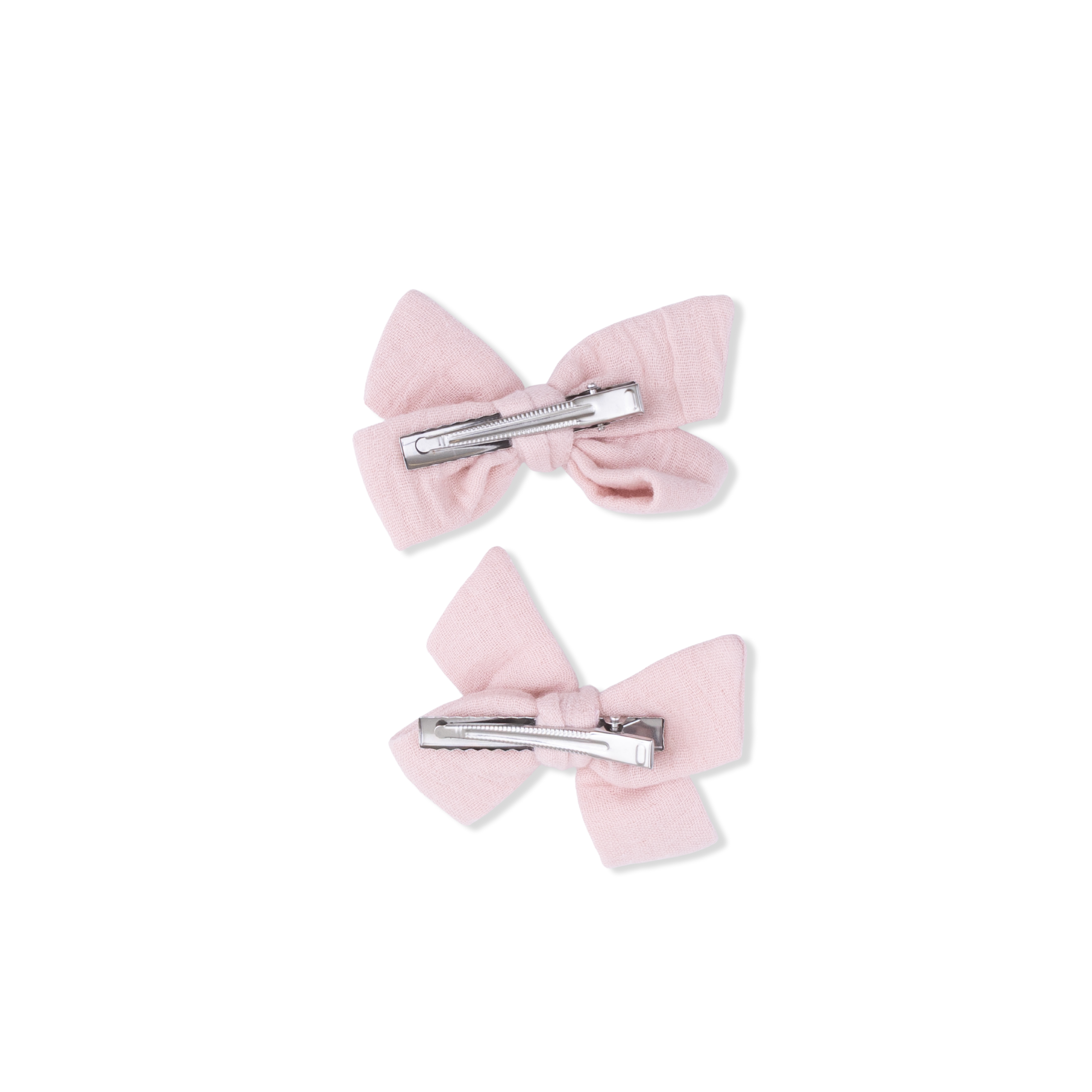 Solid Muslin Lotus - 2 Pack Bow Clips