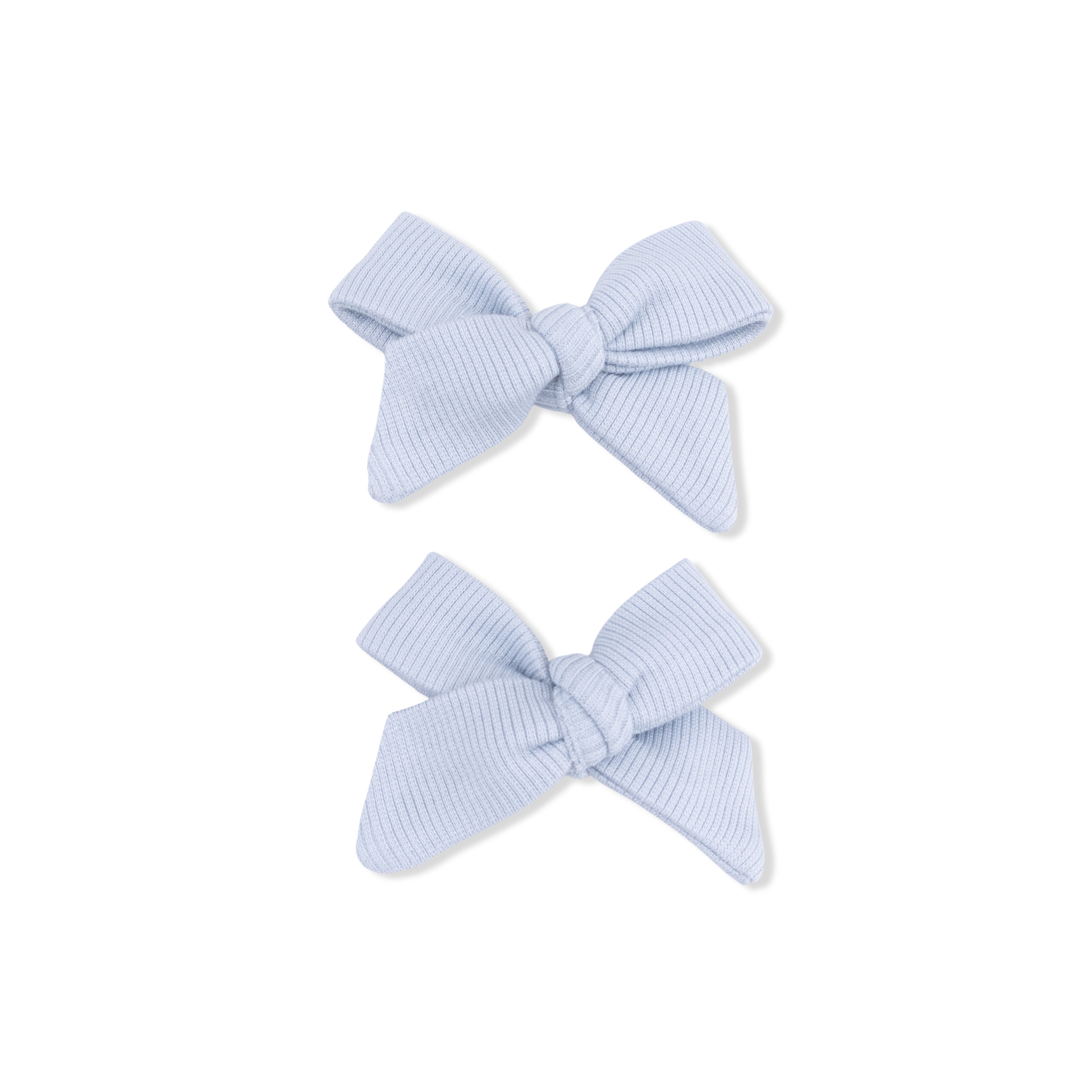Solid Niagara Mist Rib - 2 Pack Bow Clips