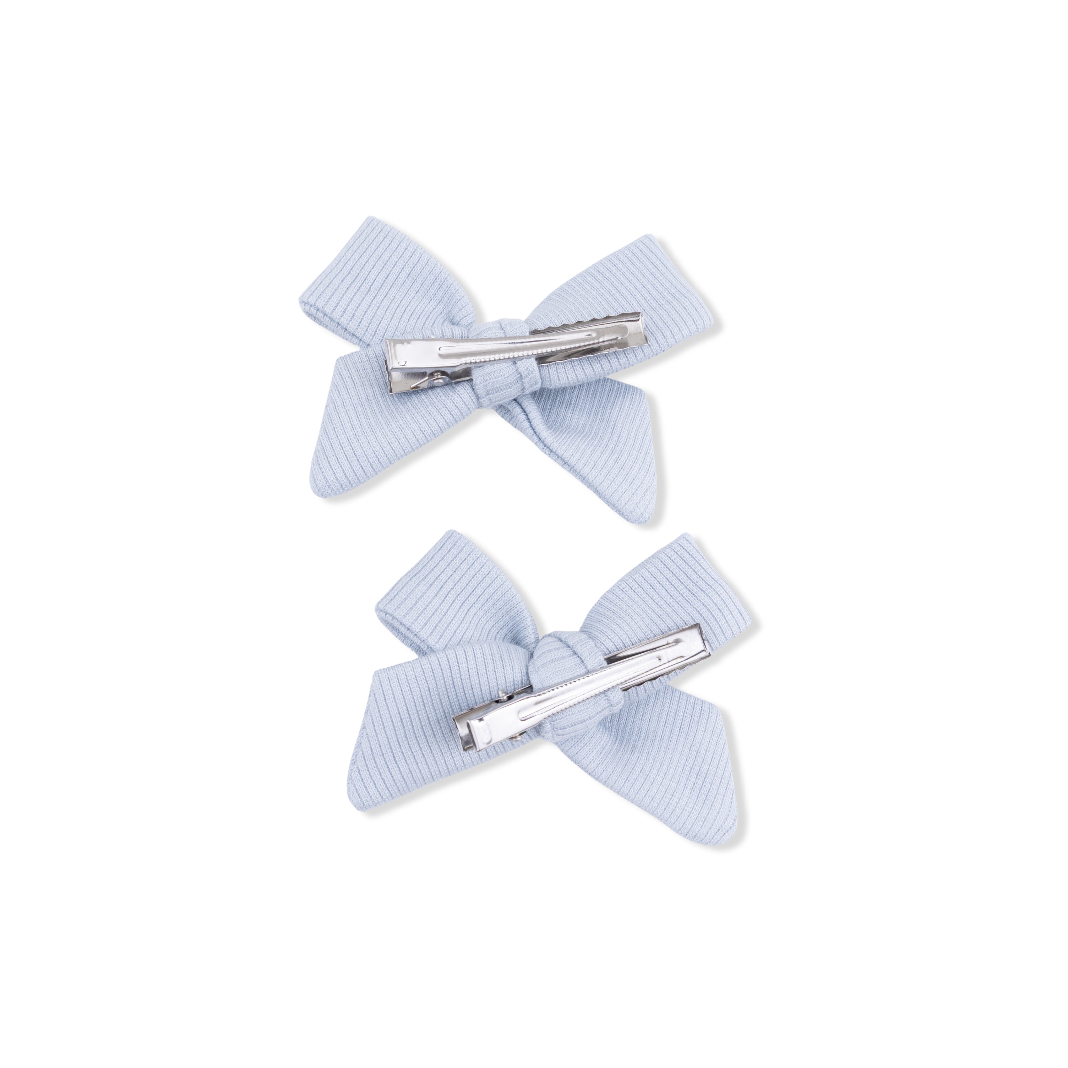 Solid Niagara Mist Rib - 2 Pack Bow Clips