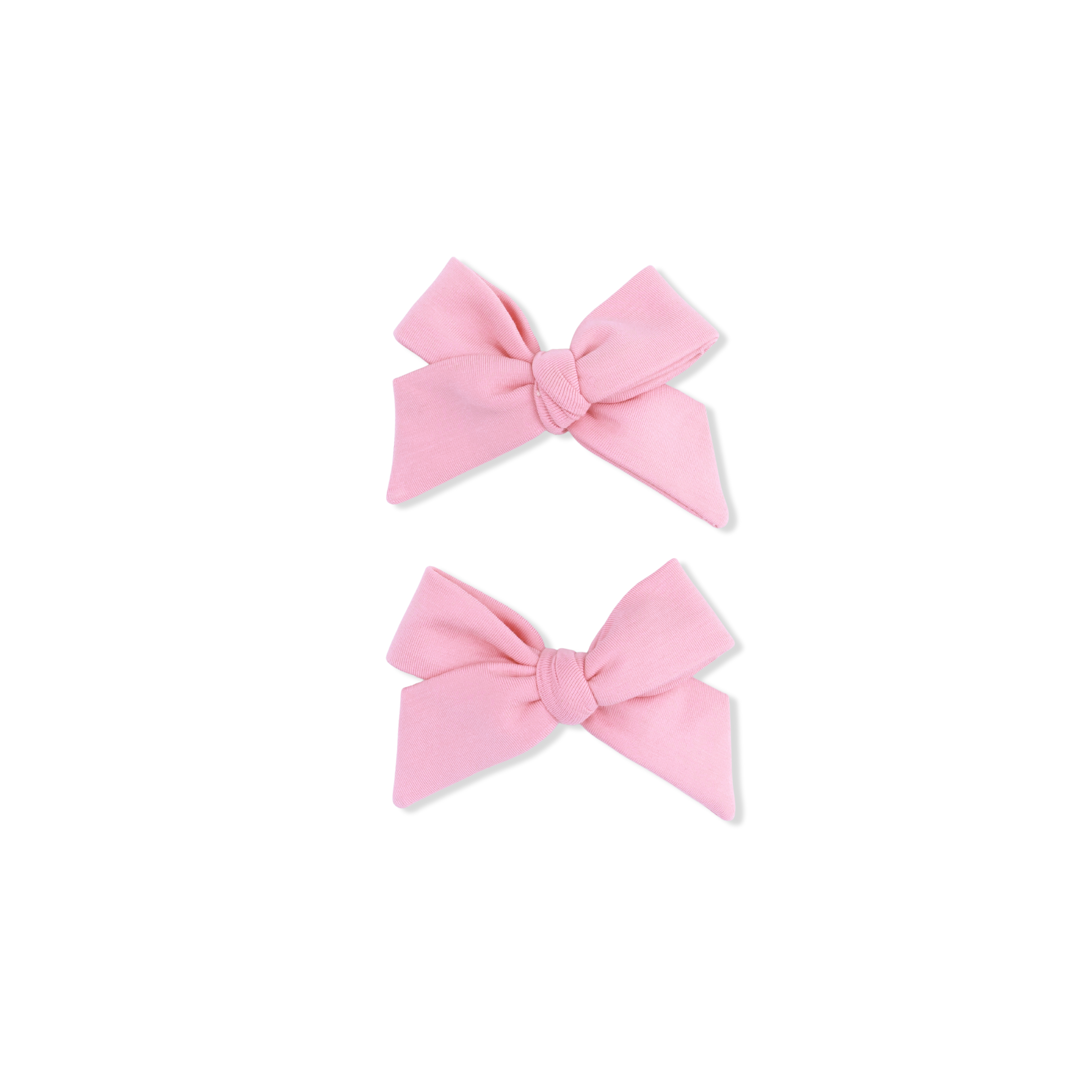 Solid Rose Elegance - 2 Pack Bow Clips