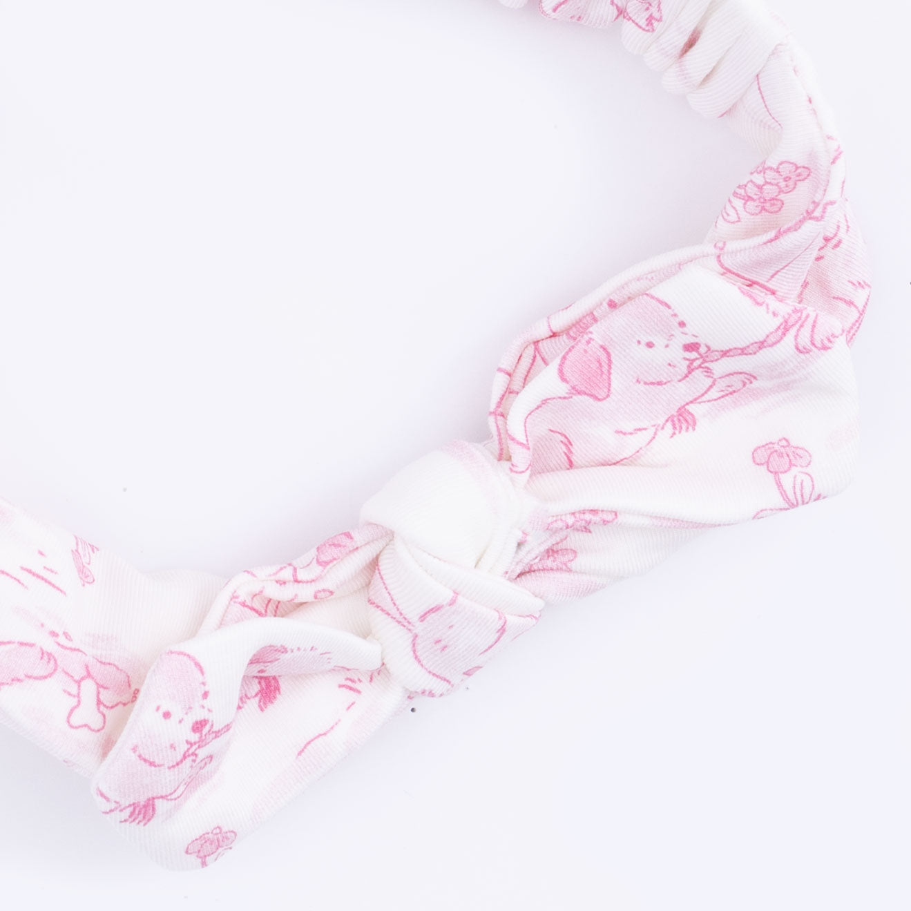 Puppy Toile Pink - Knot Headband