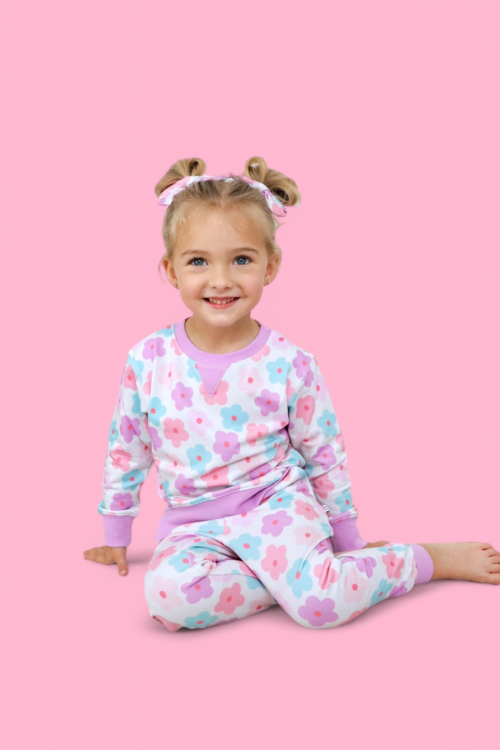 Violet Fields Dream Bow Hair Clips