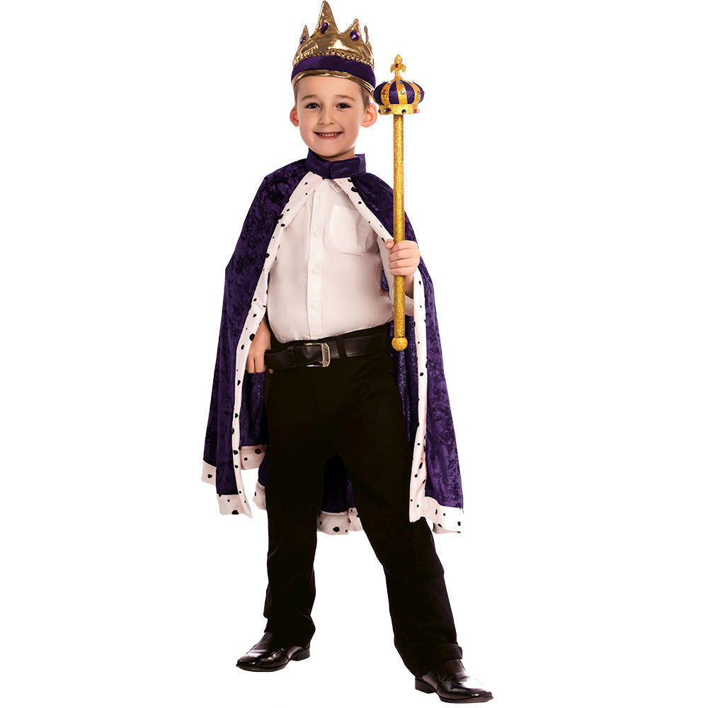 King Crown And Robe Costume - Kids