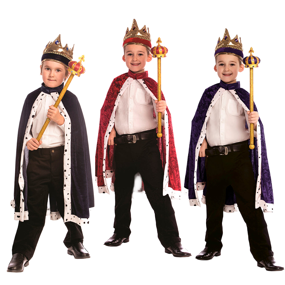 King Crown And Robe Costume - Kids