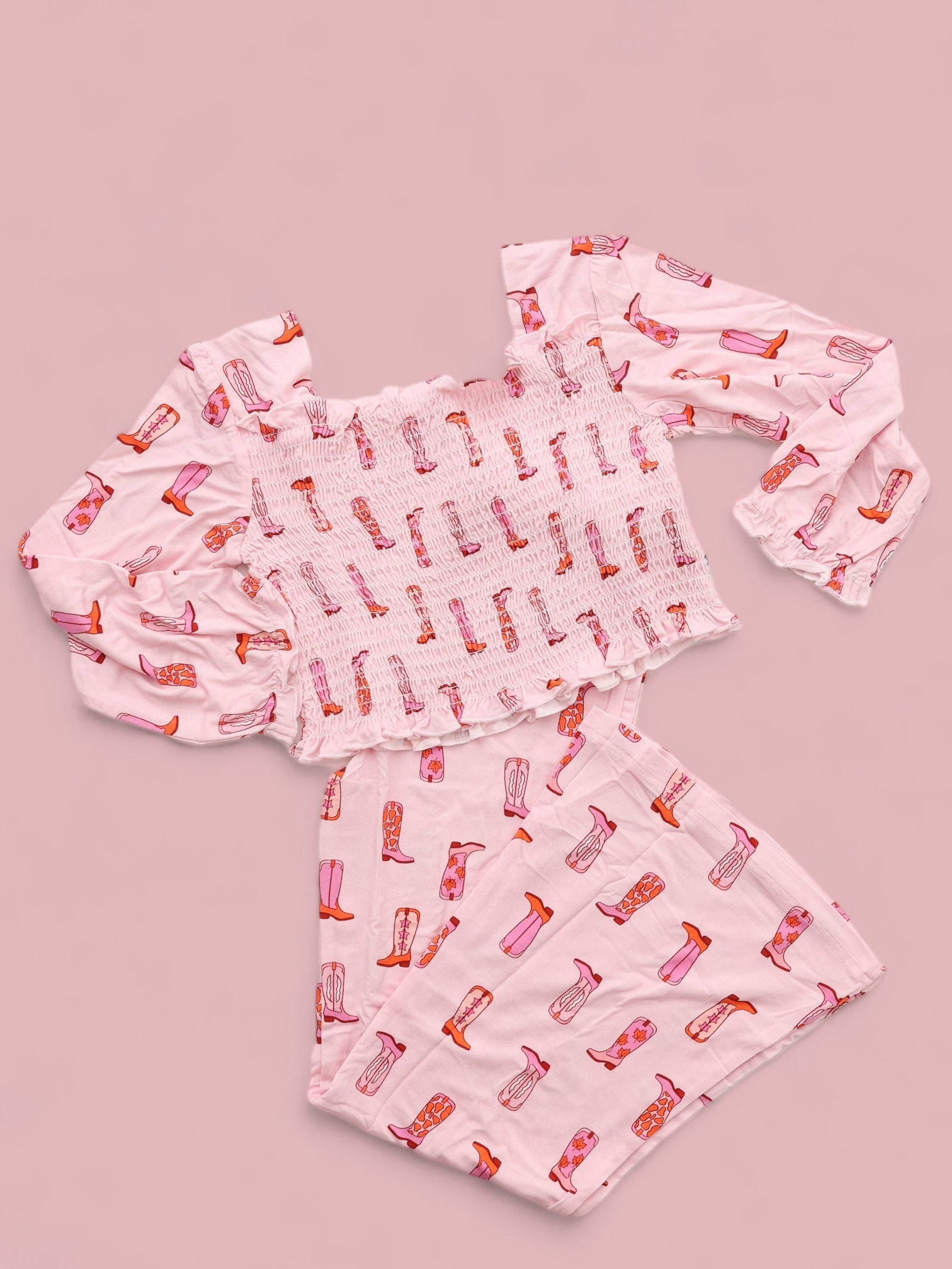 Exclusive Yee Haw Hollie Dream Smocked Flare Set