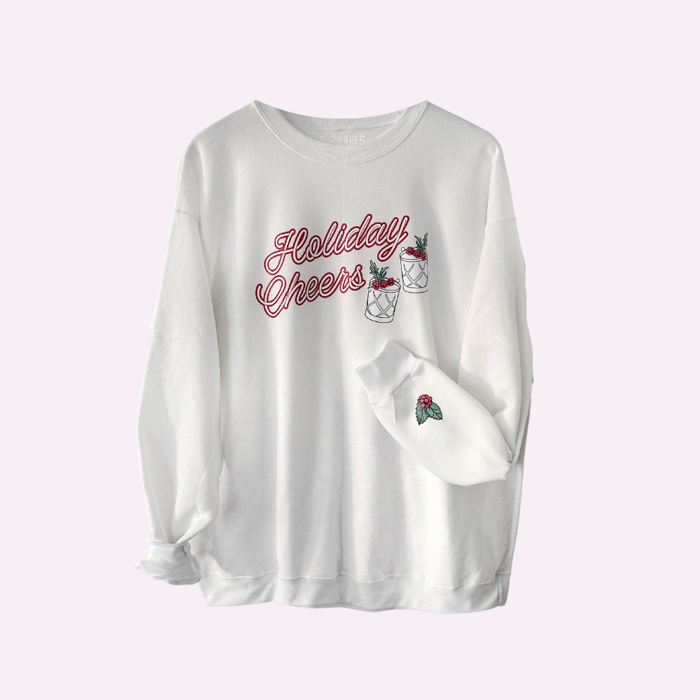 Holiday Cheers ♡ Adult Sweatshirt With Print