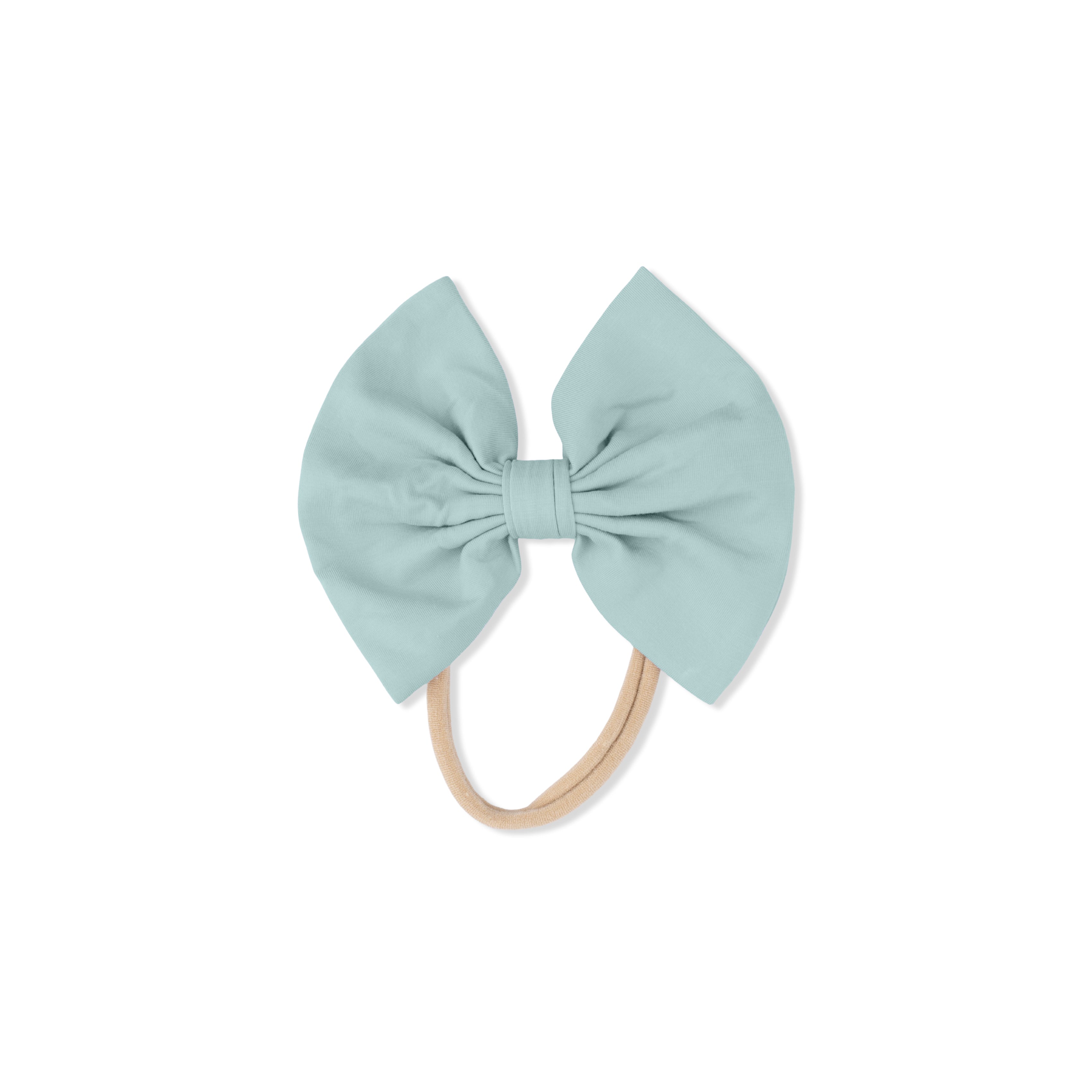 Solid Misty Blue - Bow On Headband