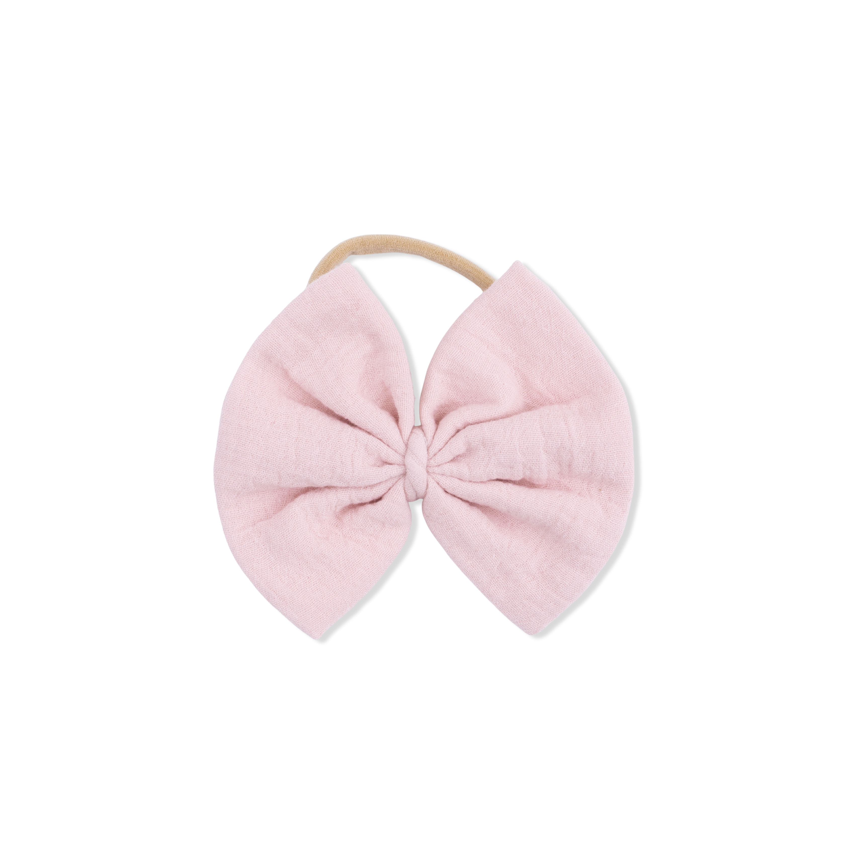 Solid Muslin Lotus - Bow On Headband