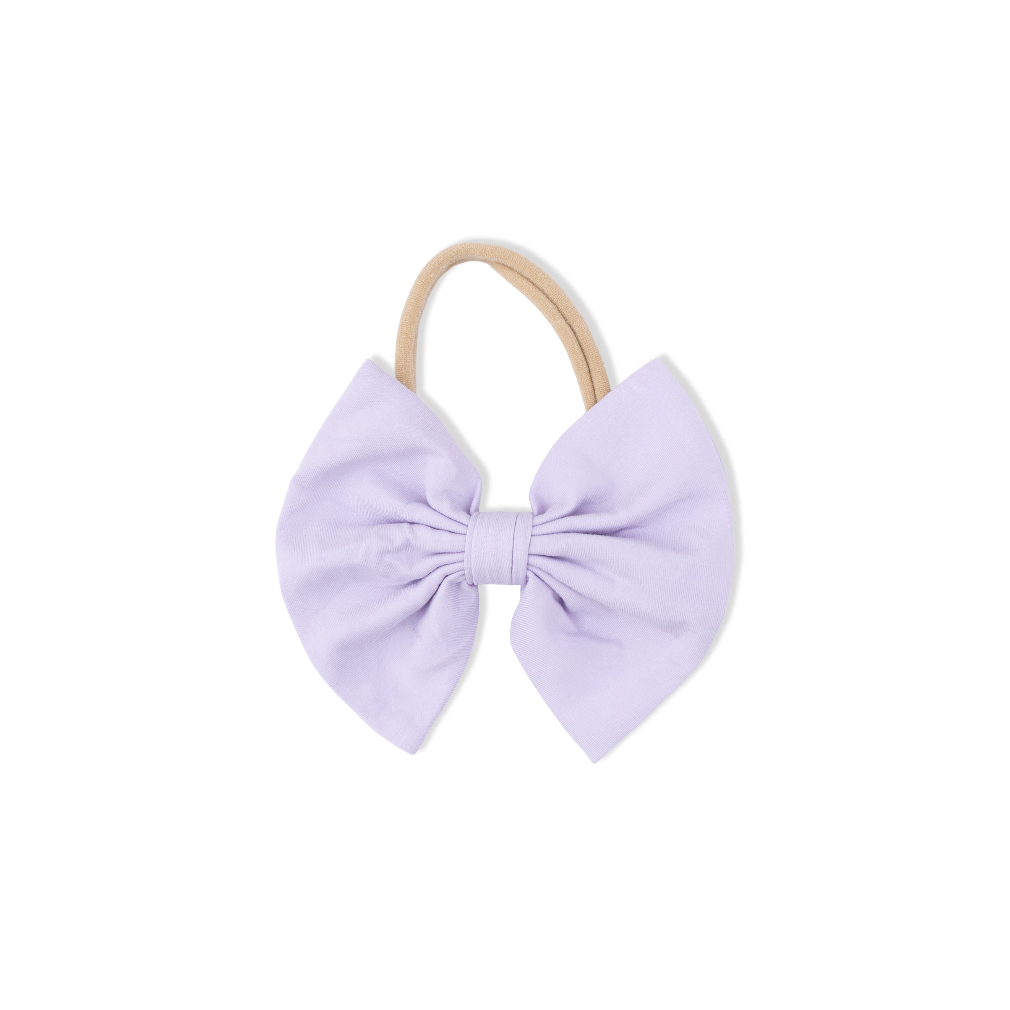 Solid Orchid Petal - Bow On Headband