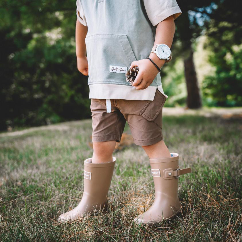 Toddler Rain Boots in Tan - Snickerdoodle