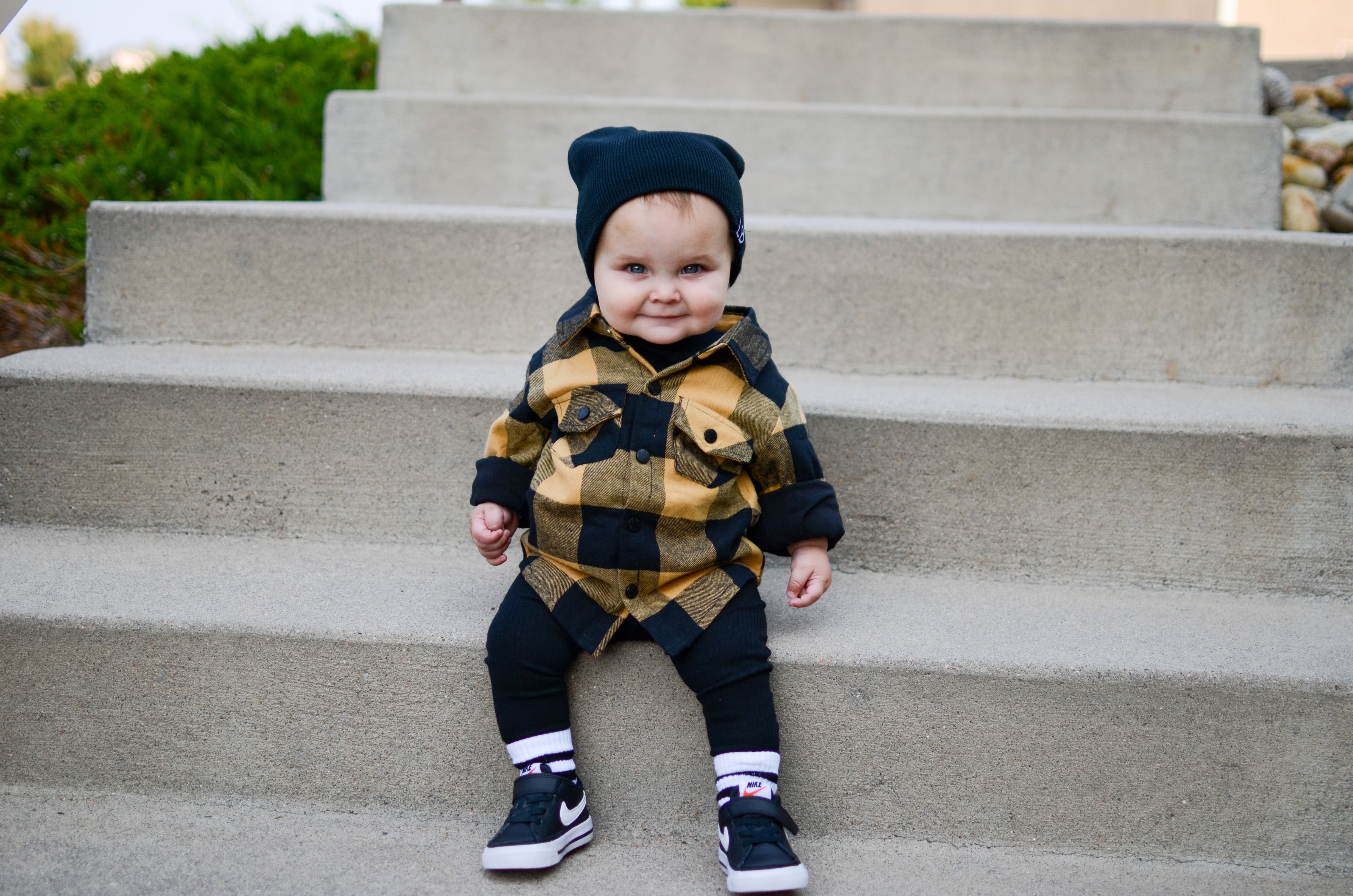 Signature White With Black Stripe