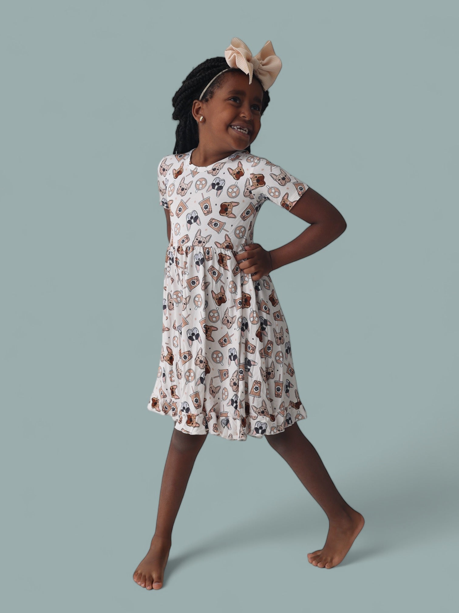 Exclusive Pup Cups Dream Ruffle Dress