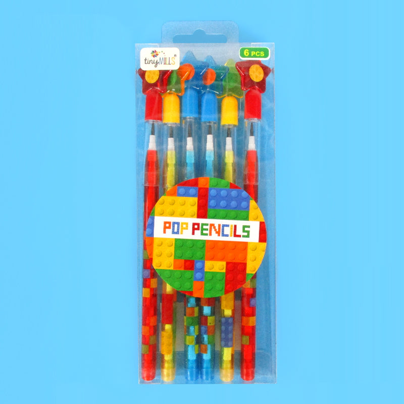 Brick Stackable Point Pencils - Set Of 6