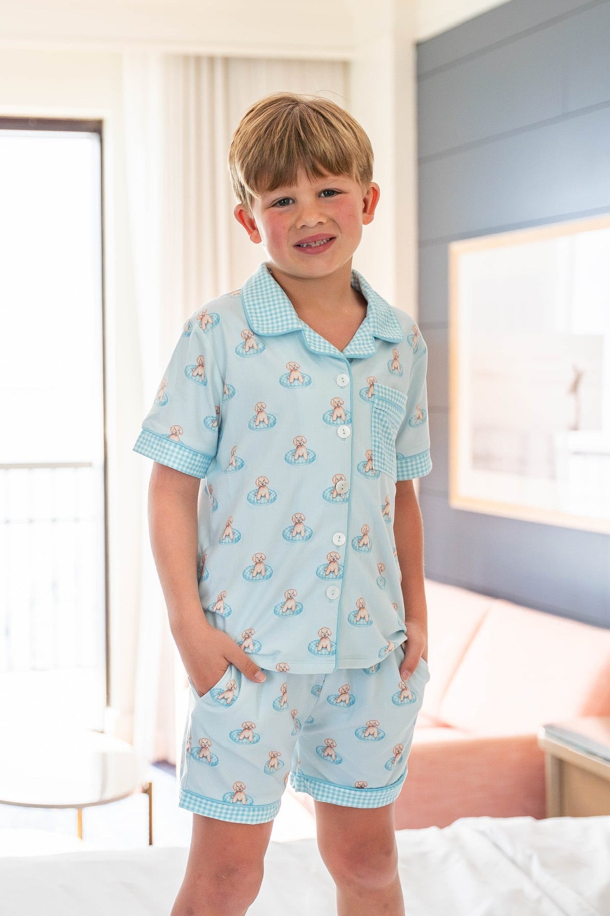 Blue Poolside Pups Comfort Set