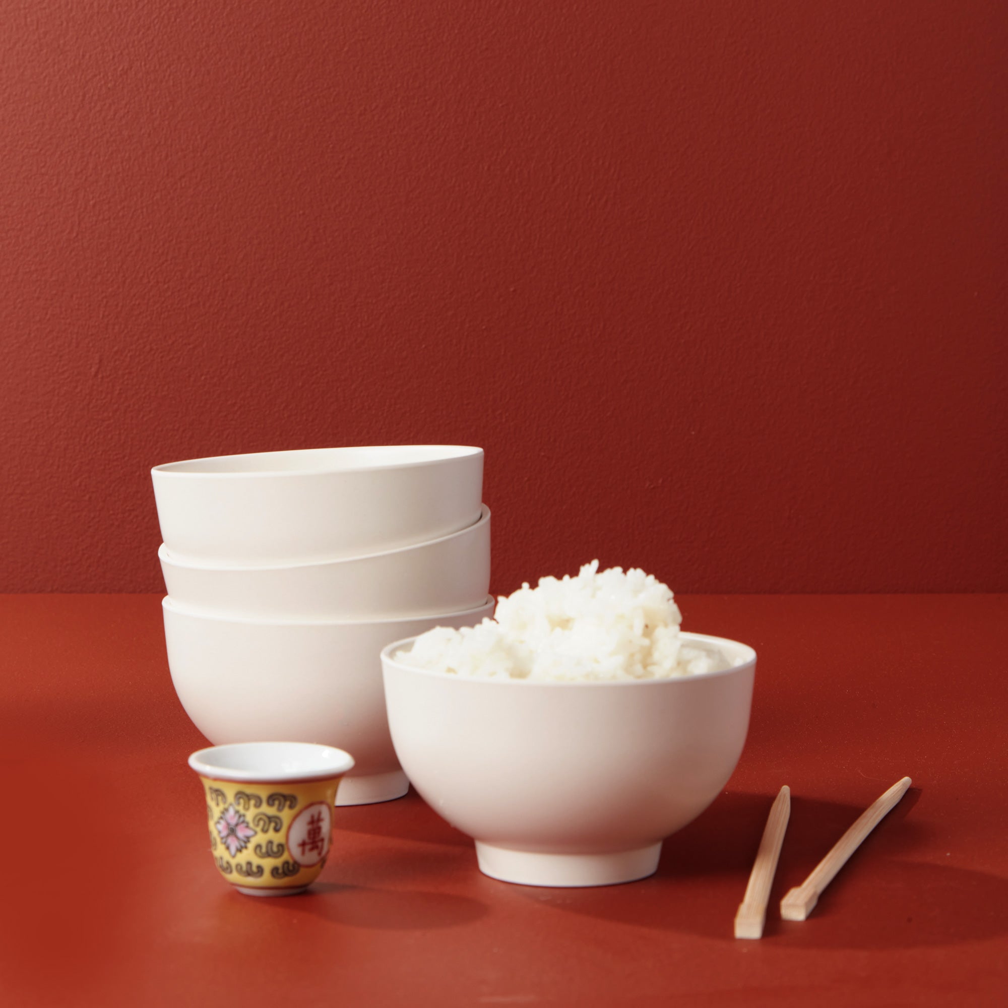 Rice Bowl Set - Off-white - Set Of 4