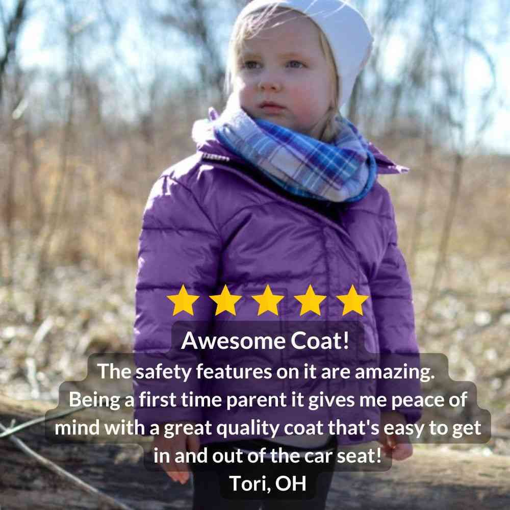 Car Seat Coat | The Road Coat Vegan - Purple