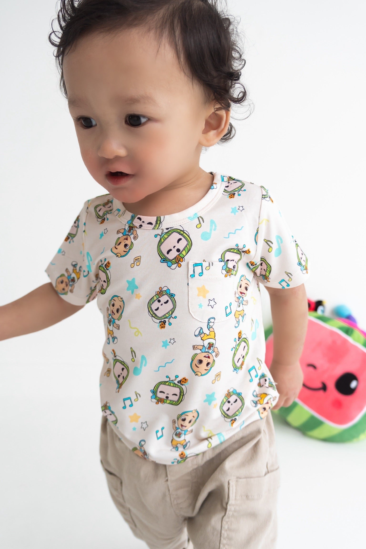 Dream Big Little Co X Cocomelon Jj Musical Melon Dream Pocket Tee