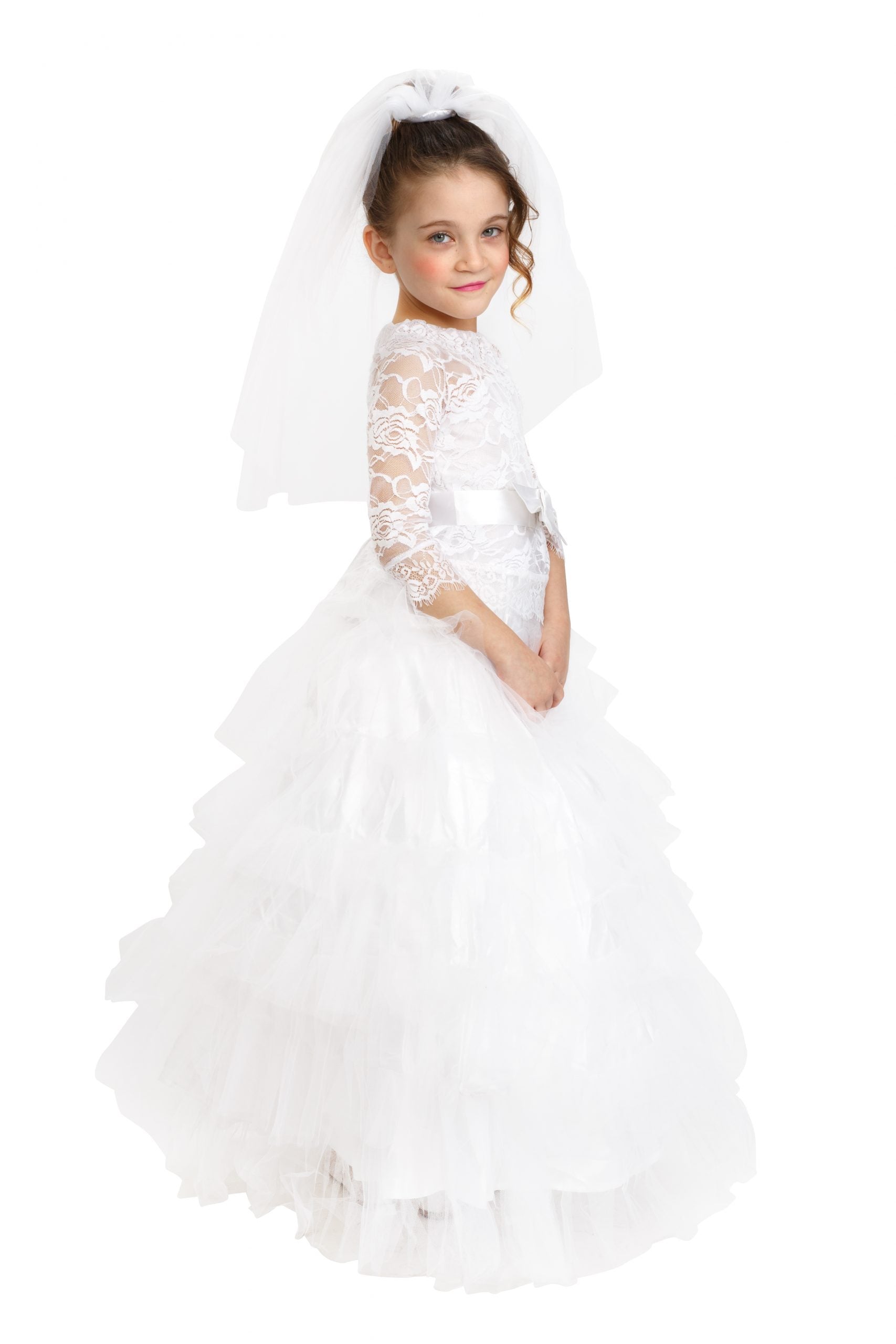 Bridal Dress With Wedding Veil - Kids