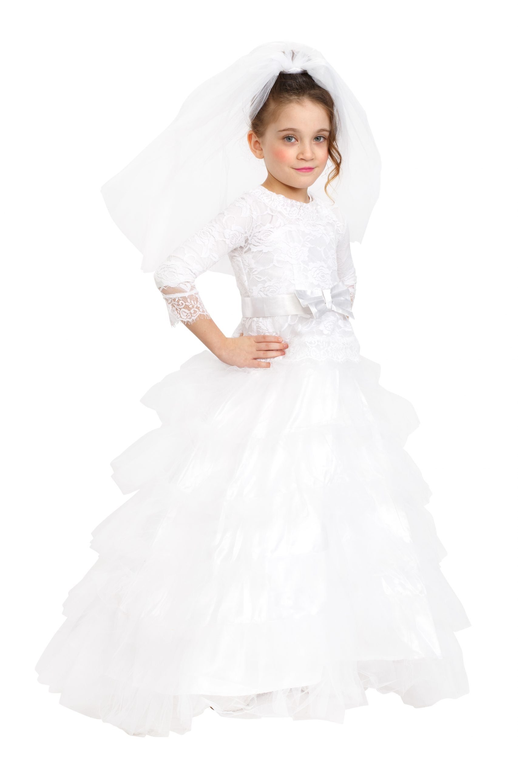 Bridal Dress With Wedding Veil - Kids