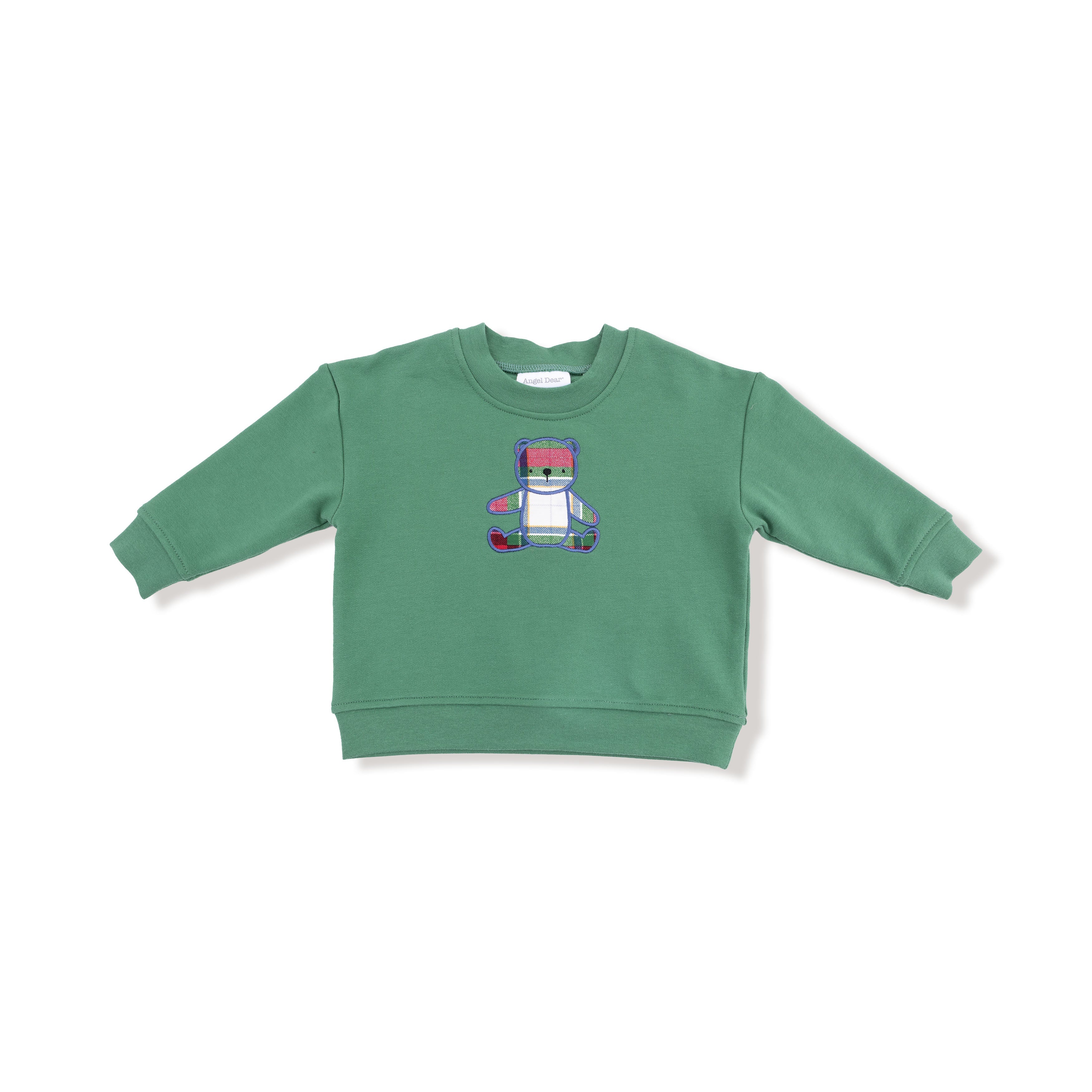 Drop Sleeve Bear Sweatshirt With Rib Cuffs