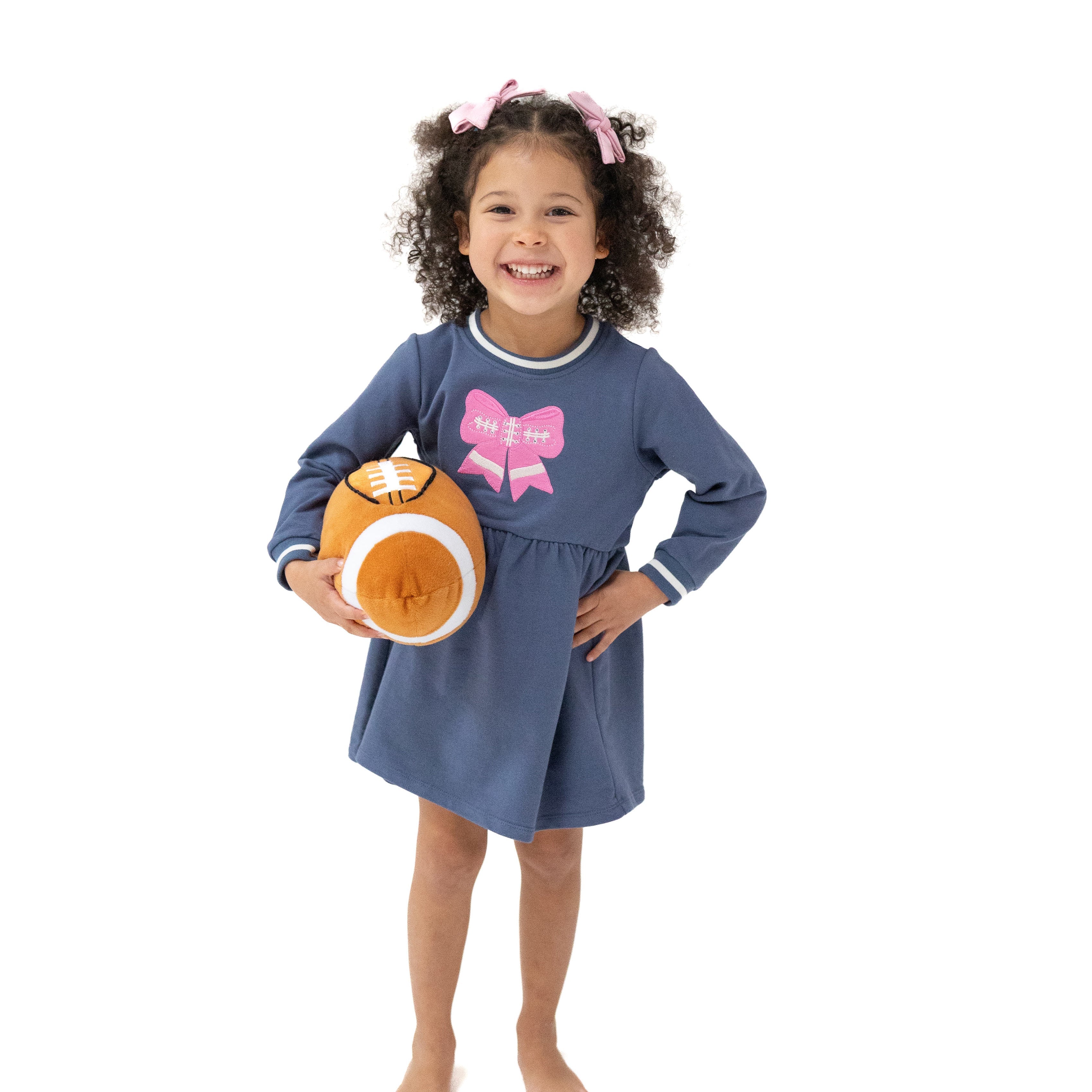 Pink Bow French Terry Dress