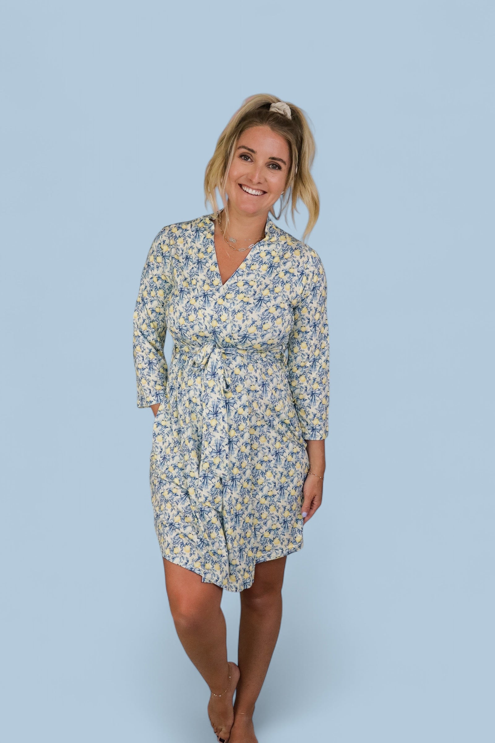 Vintage Citrus Toile Women's Dream Robe