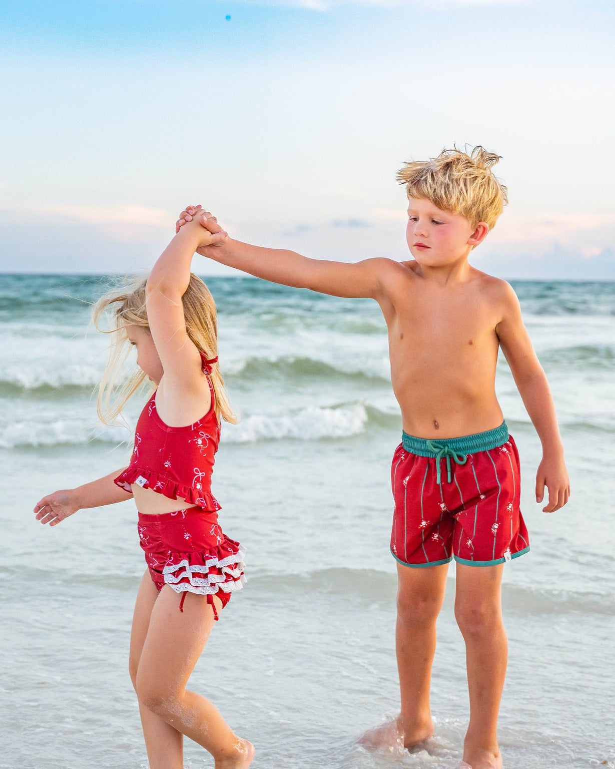 *preorder* Santa's Sleigh Bows High Waisted Bikini