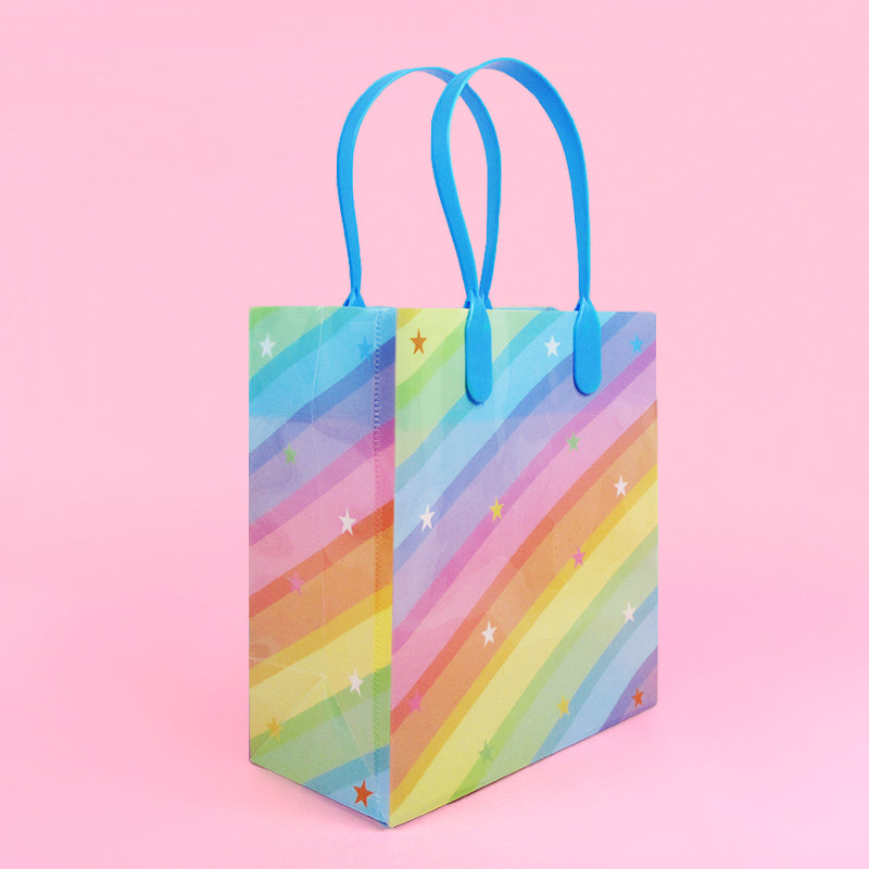 Rainbow Themed Party Favor Treat Bags - Set Of 6 Or 12