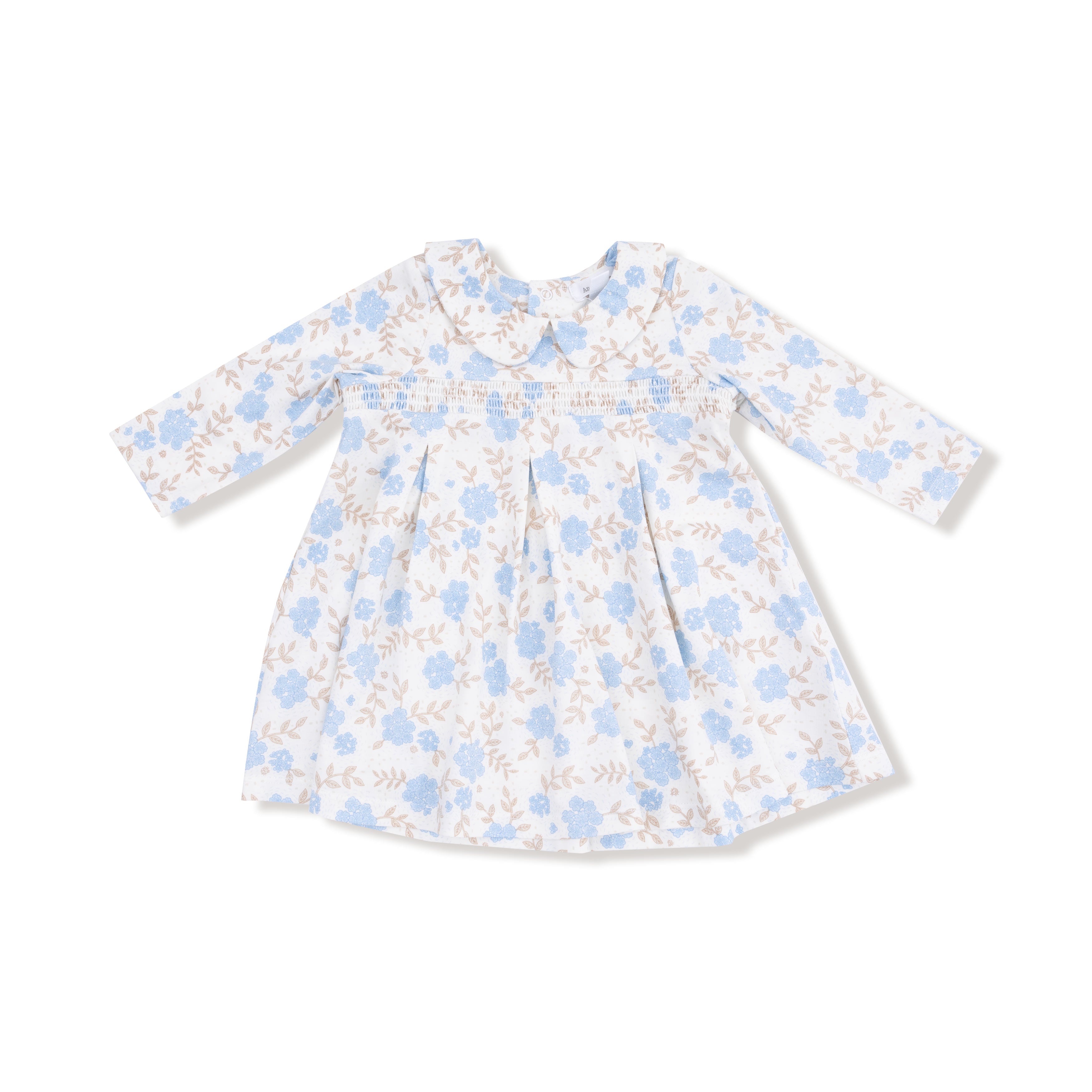 Long Sleeve Peter Pan Collar Dress And Bloomer