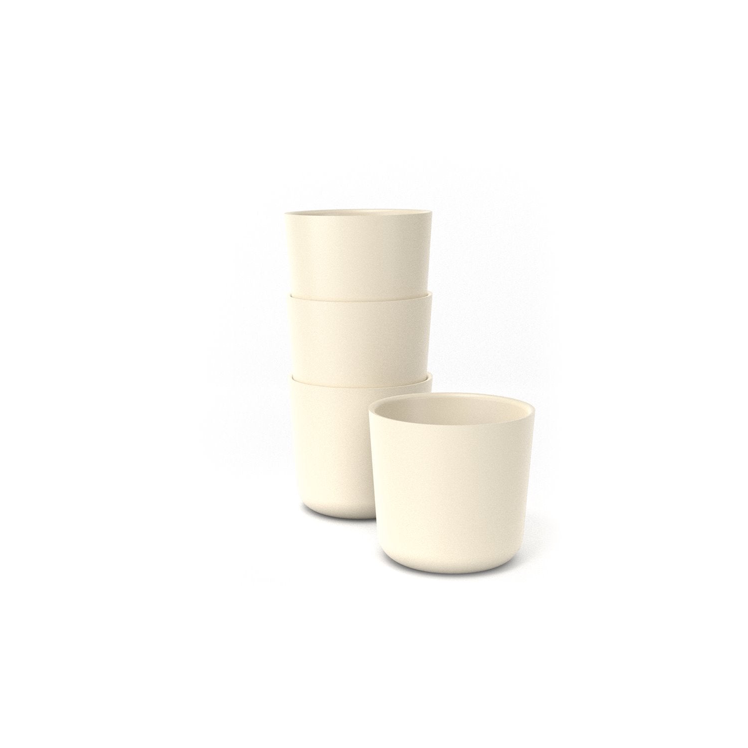 Bamboo Small Cup - 4 Piece Set Off-white