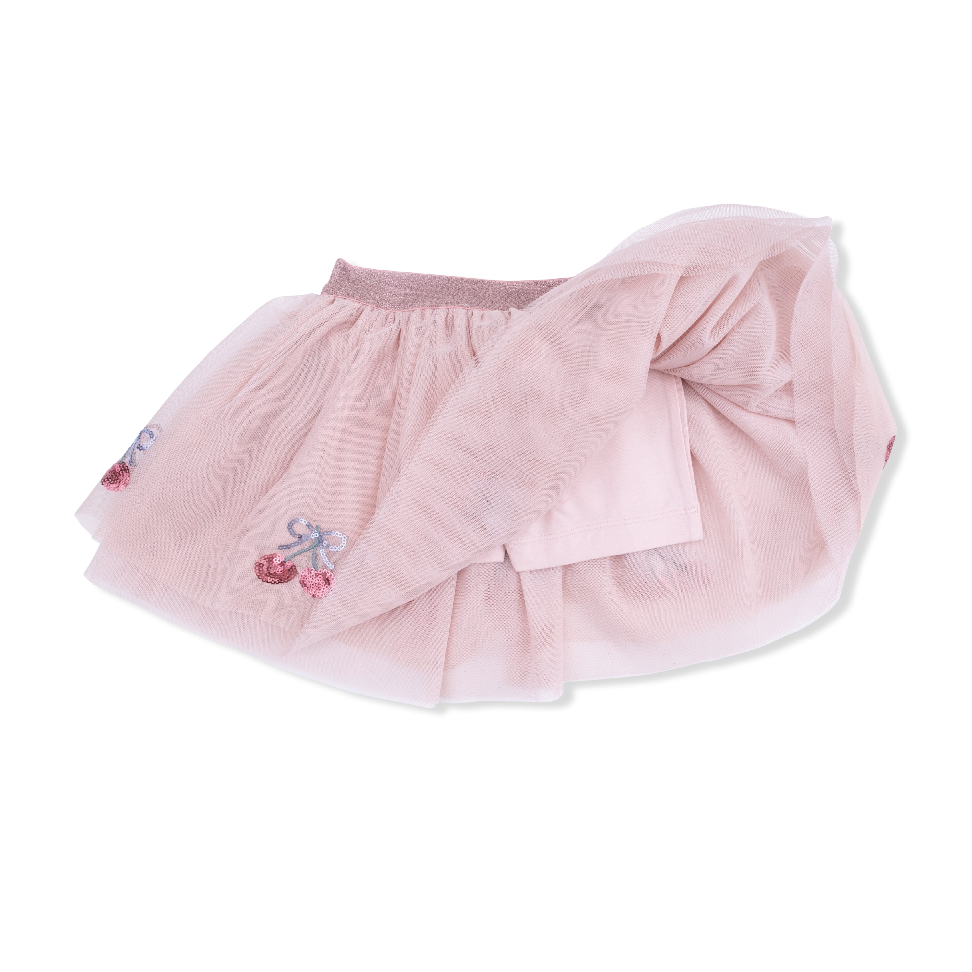 Sweet Bow Cherries - Tutu Skirt With Bike Shorts