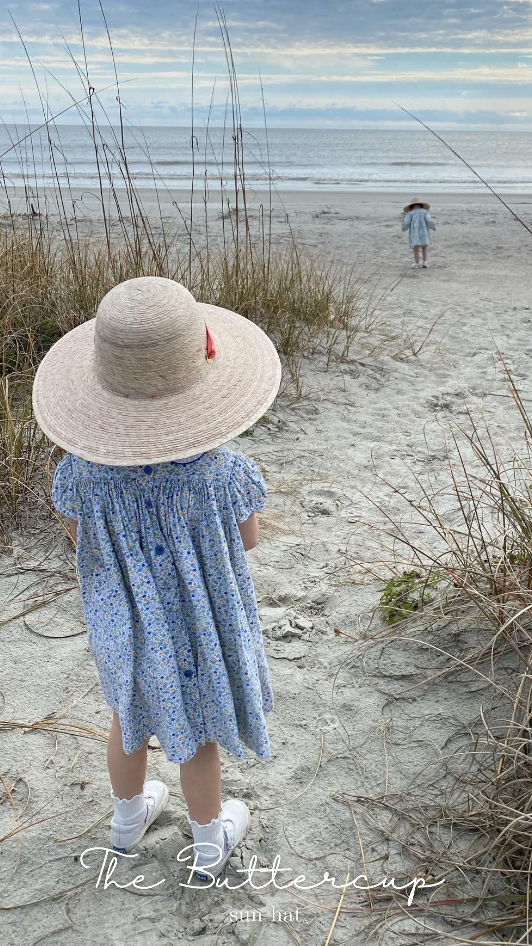 Buttercup Little Girl’s Hat - Navy Ric-rac Ribbon