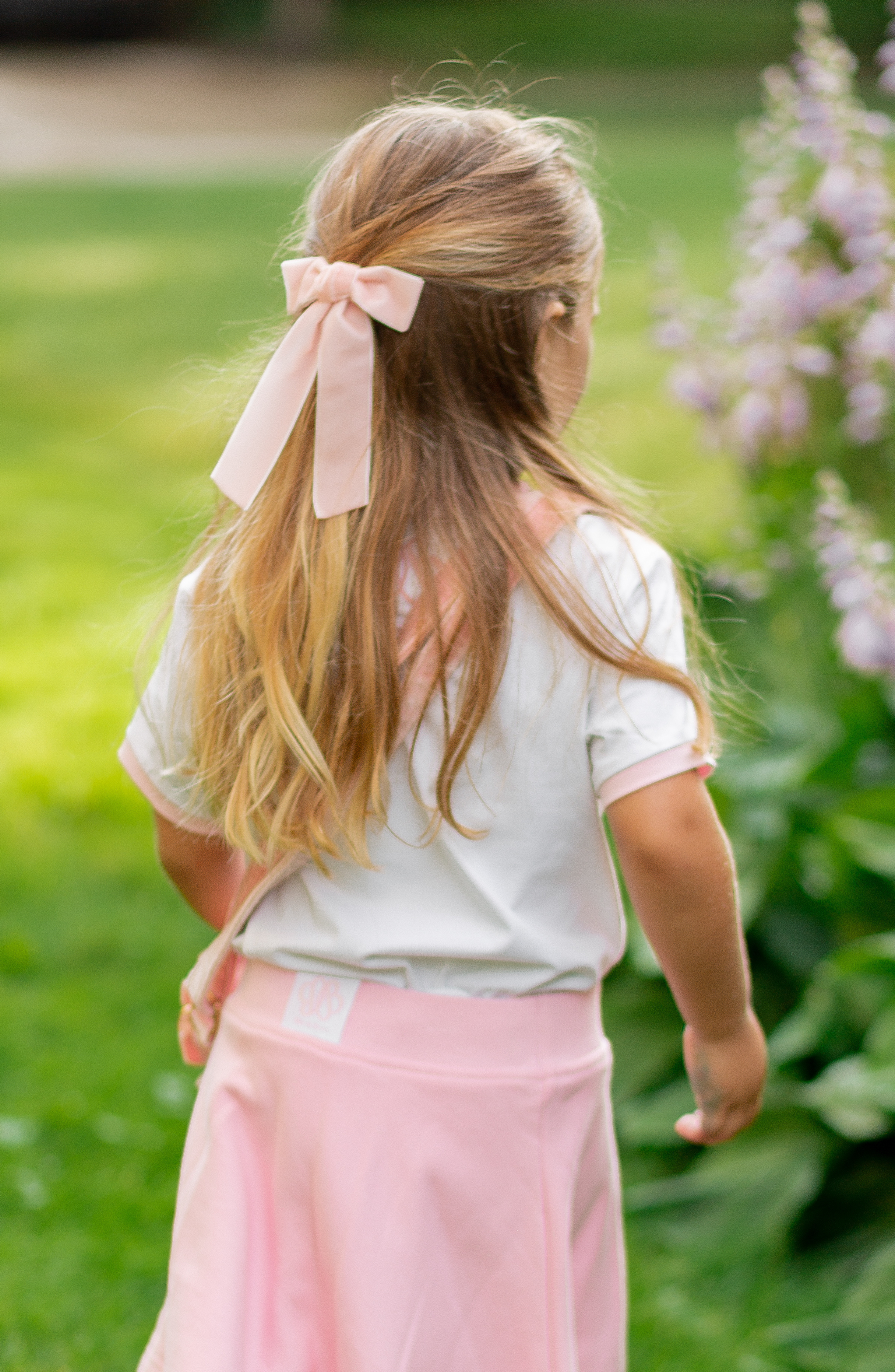 Velvet Long-tailed Bow Barrette