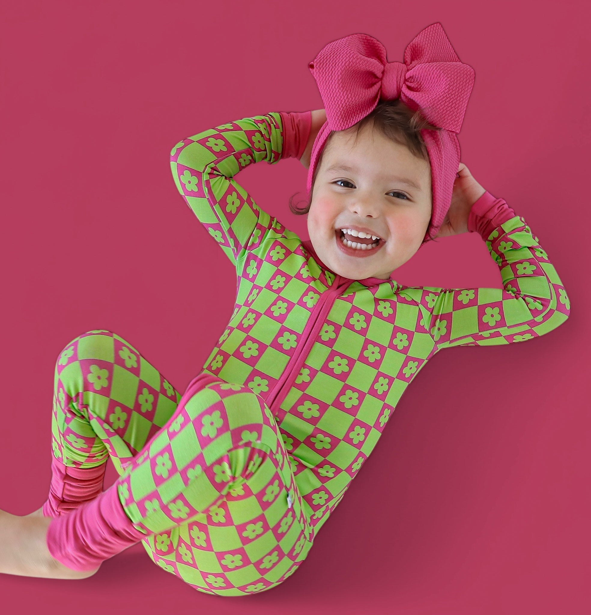 Wild Daisy Checkers Dream Romper