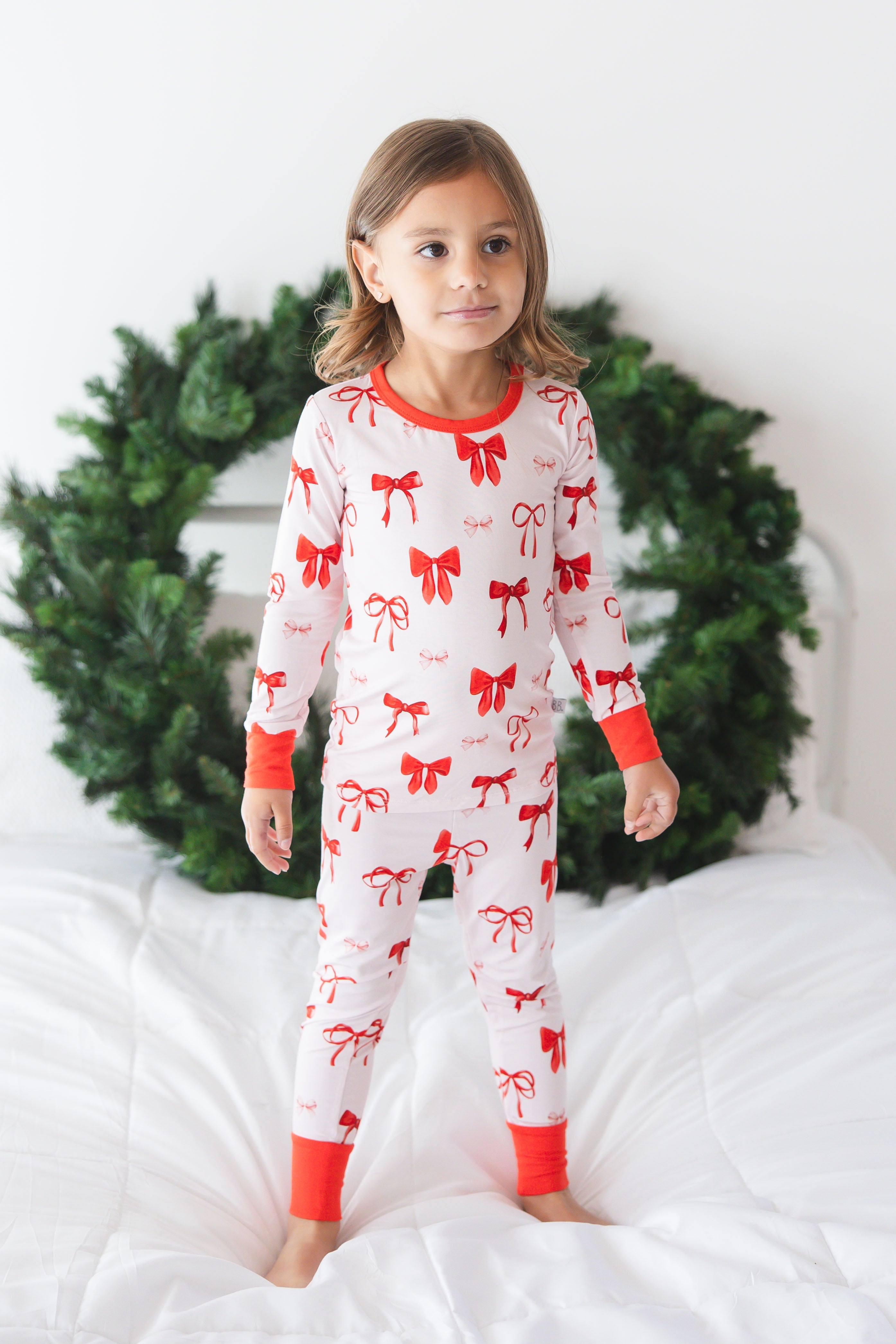 Crimson Bows Two Piece Set