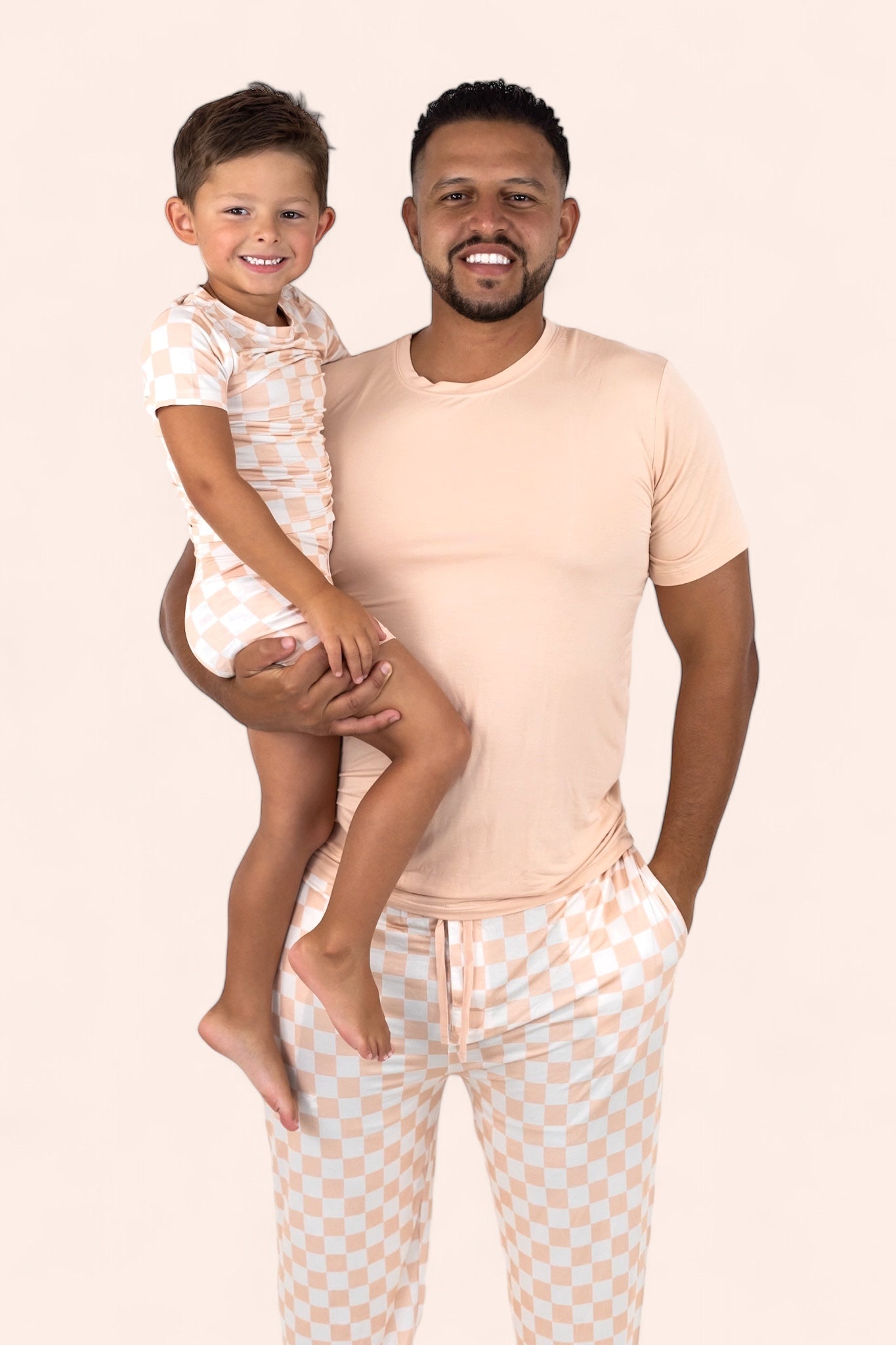 Sandy Checkers Short Sleeve Men's Dream Jogger Set