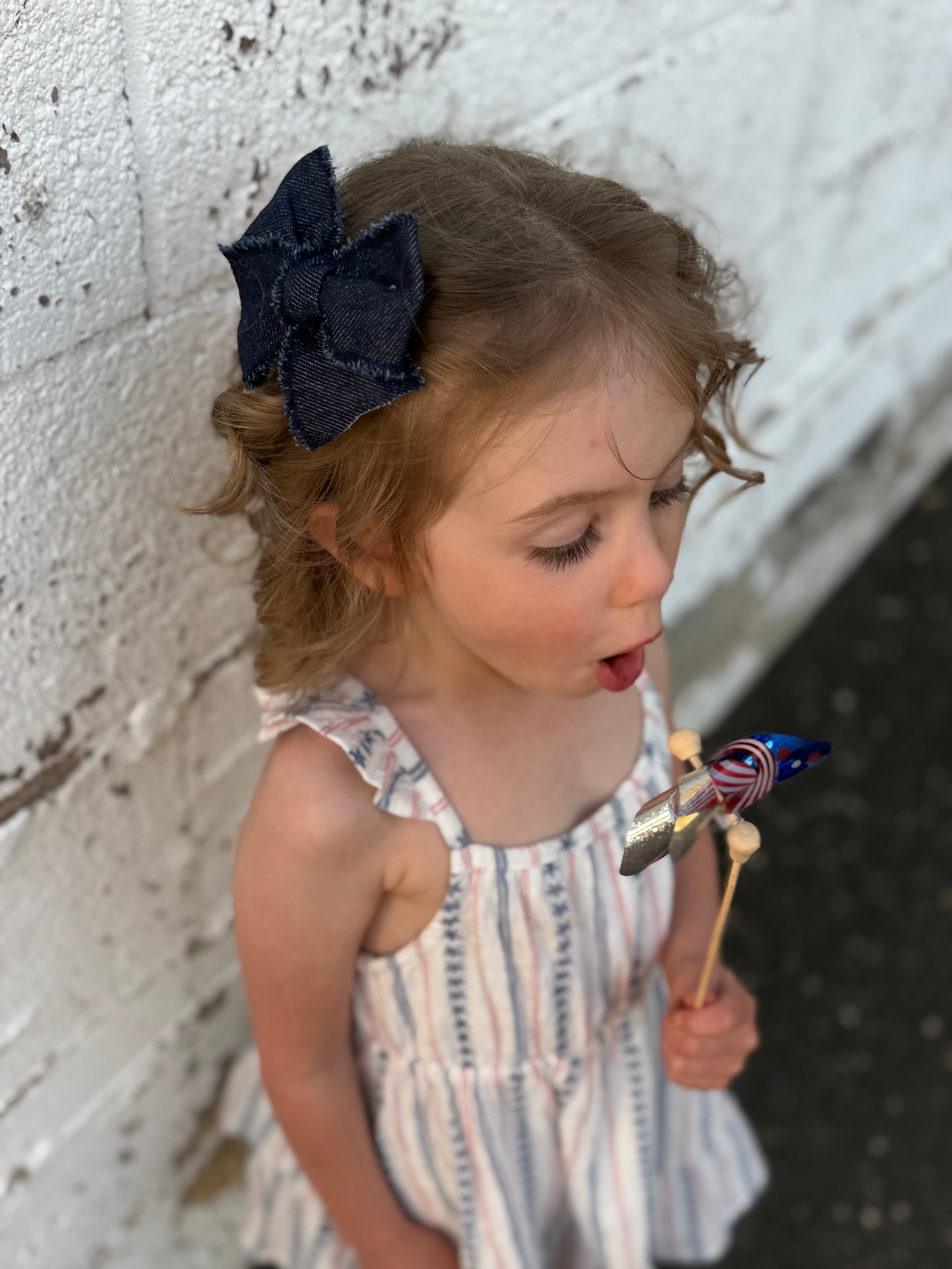 Midnight Denim | Ribbon Bow