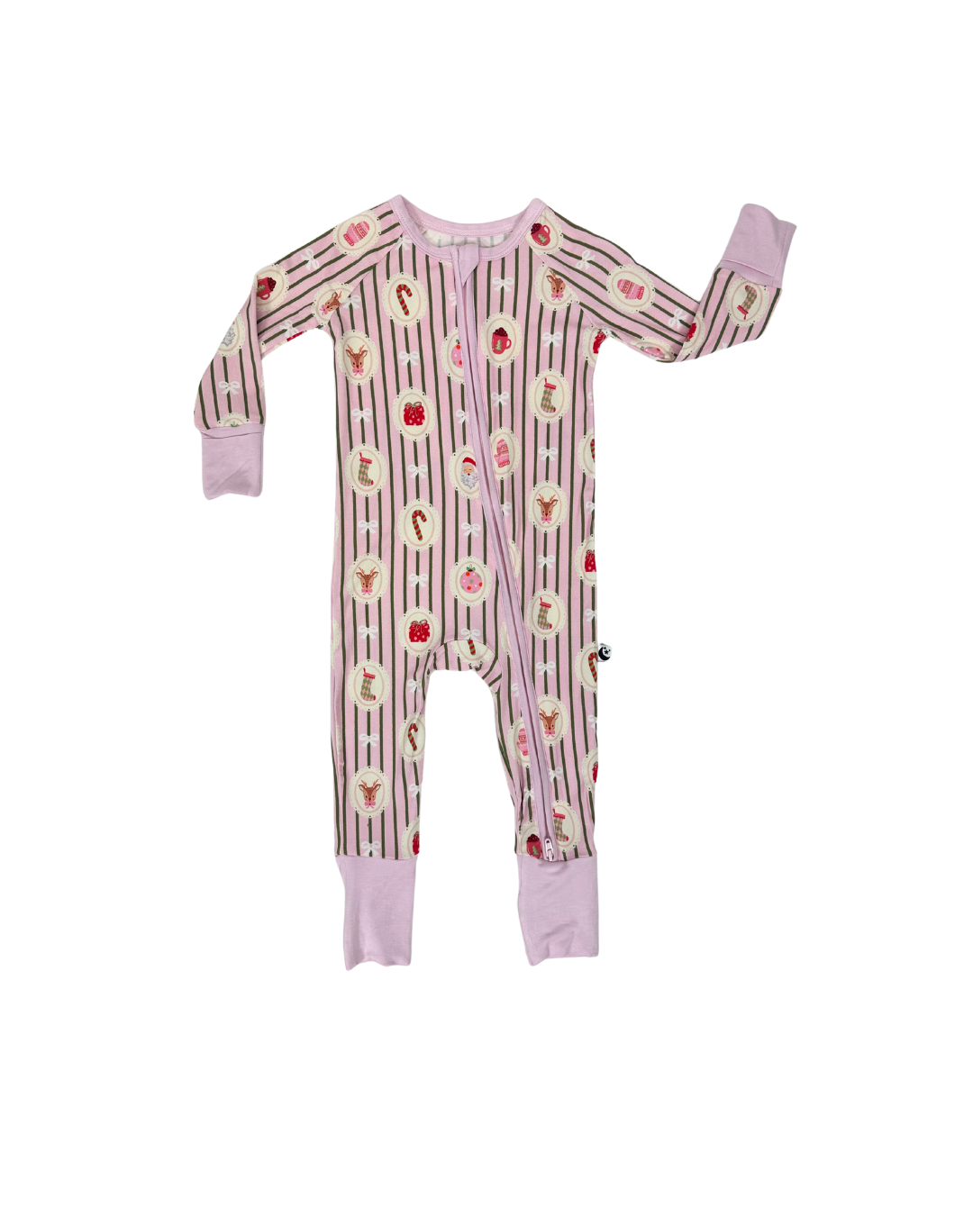 Sugar Plum Lane - Zipper Footie Pajamas