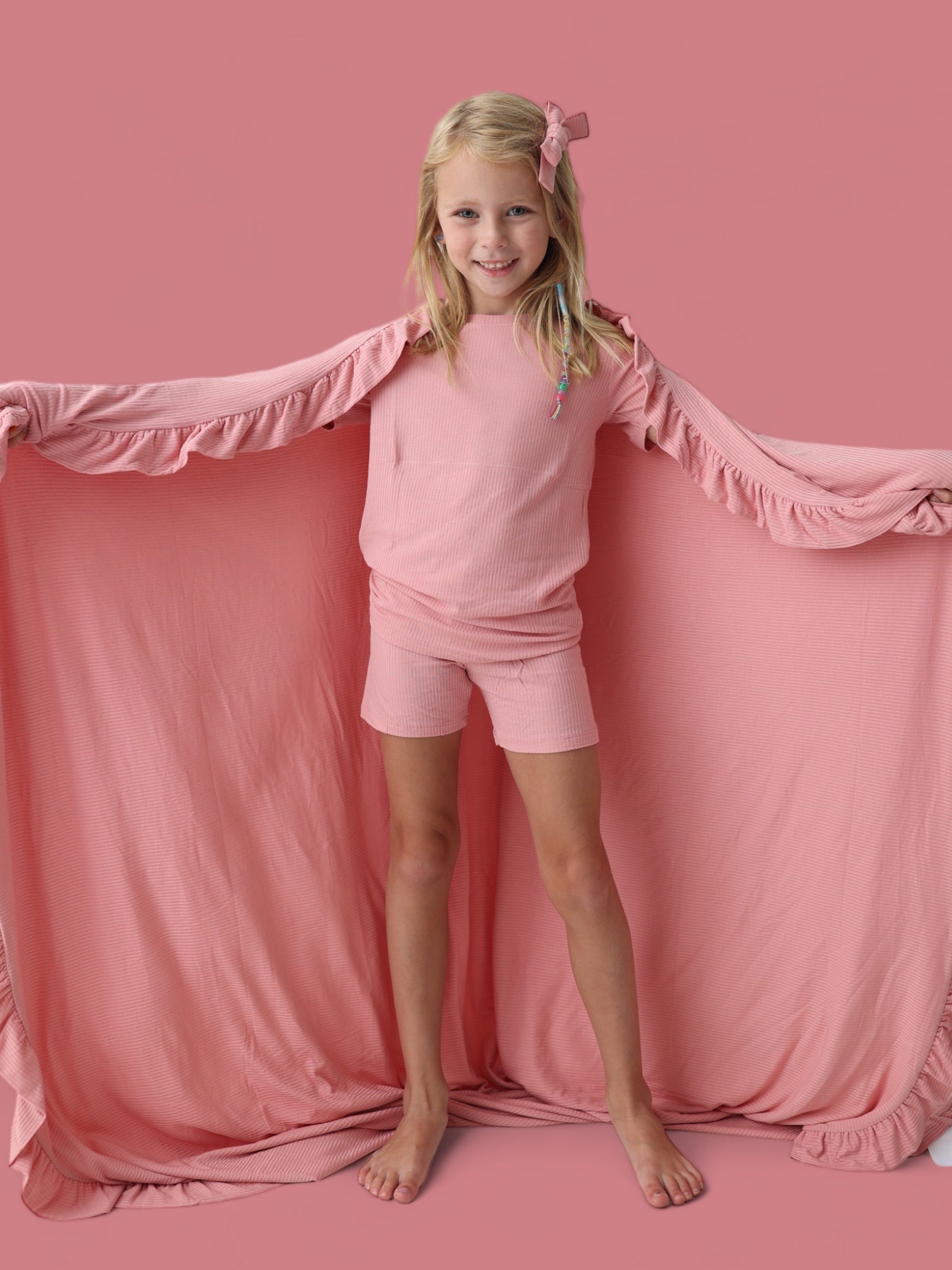 Mauve Rib Dream Short Set